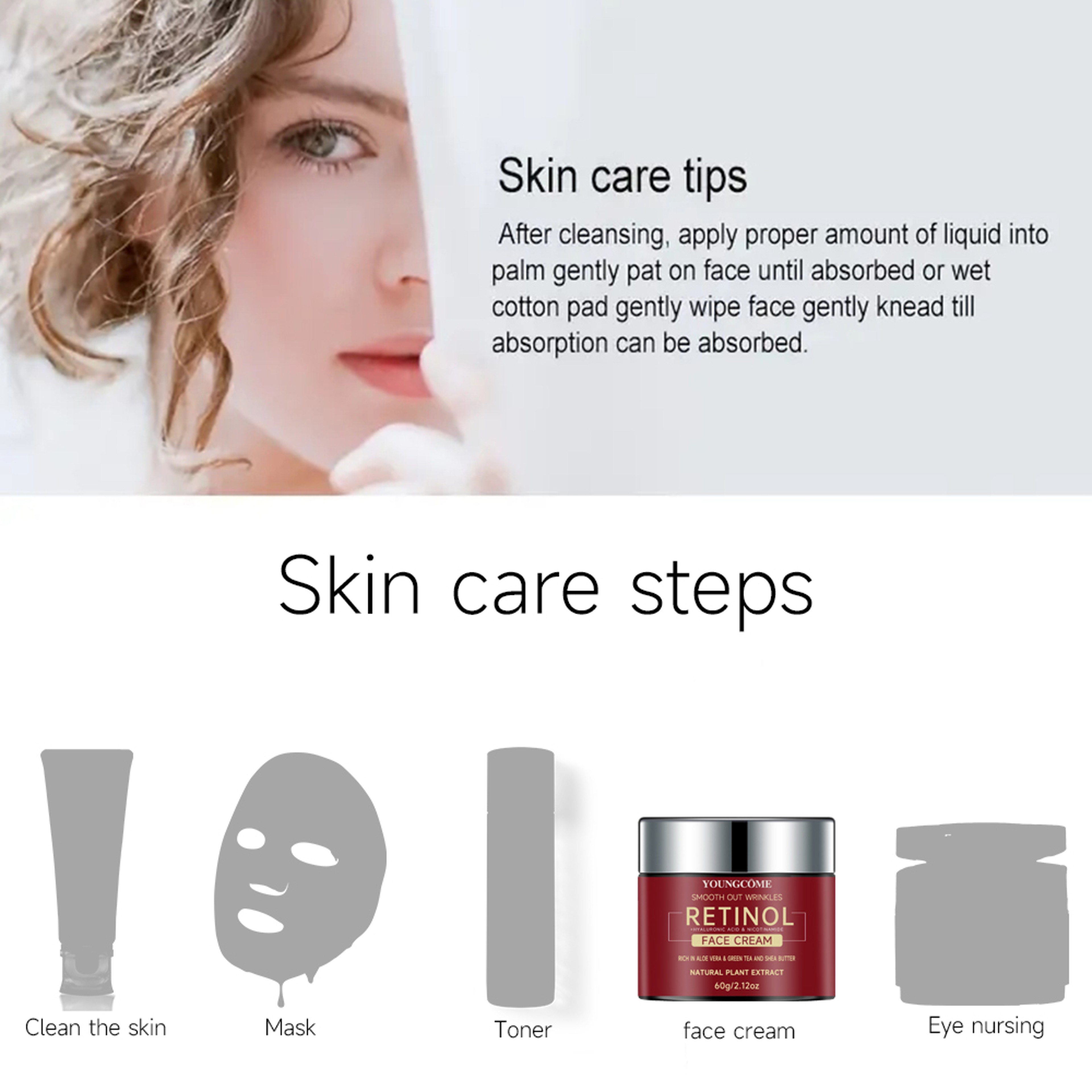Retinol Lifting Firming Cream AntiAging Moisturizing  Brightening Facial Cream For Nourished Smooth 3