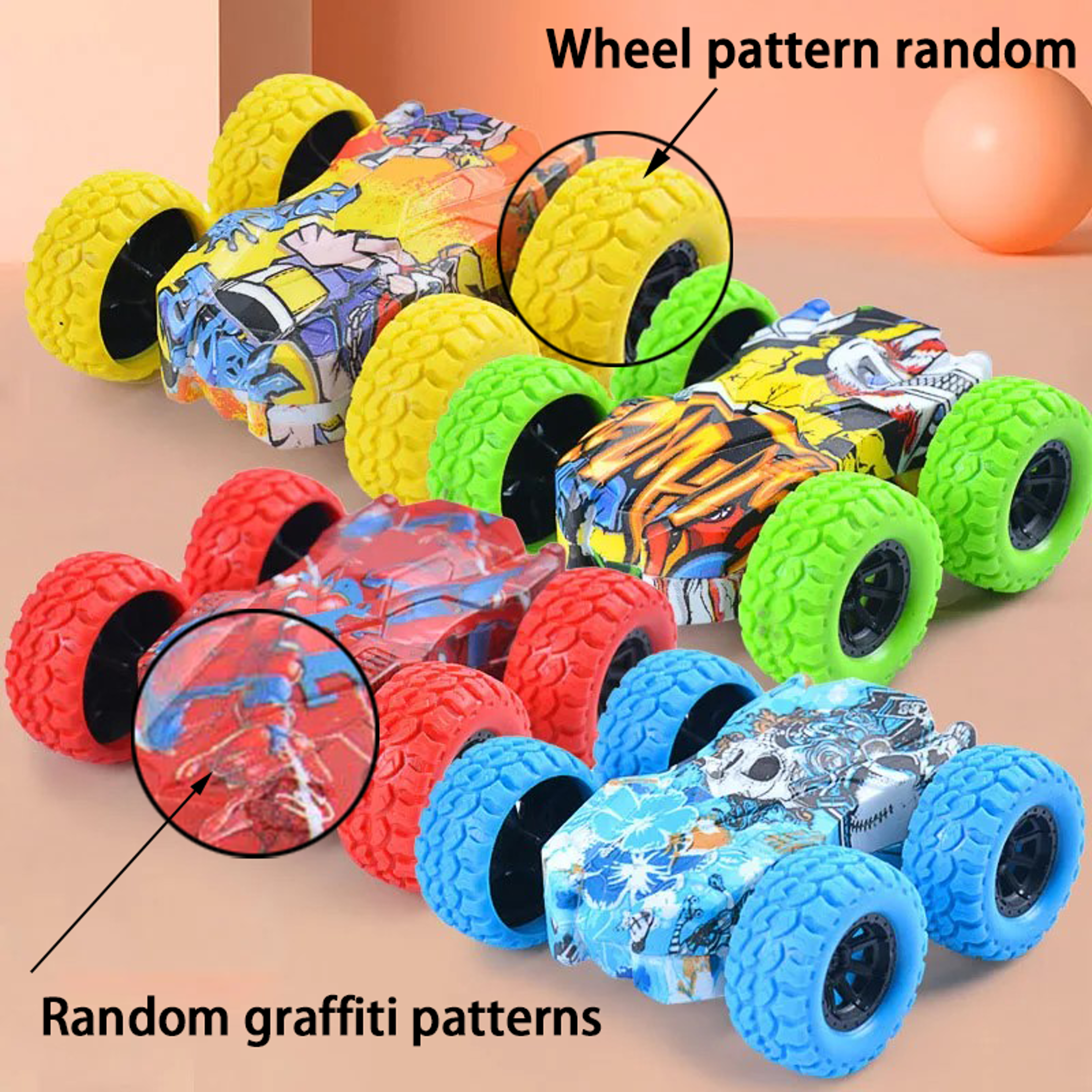 Double Sided Children Toy Car Inertial Off Road Vehicle with Anti Collision Safety for Kids – view 3