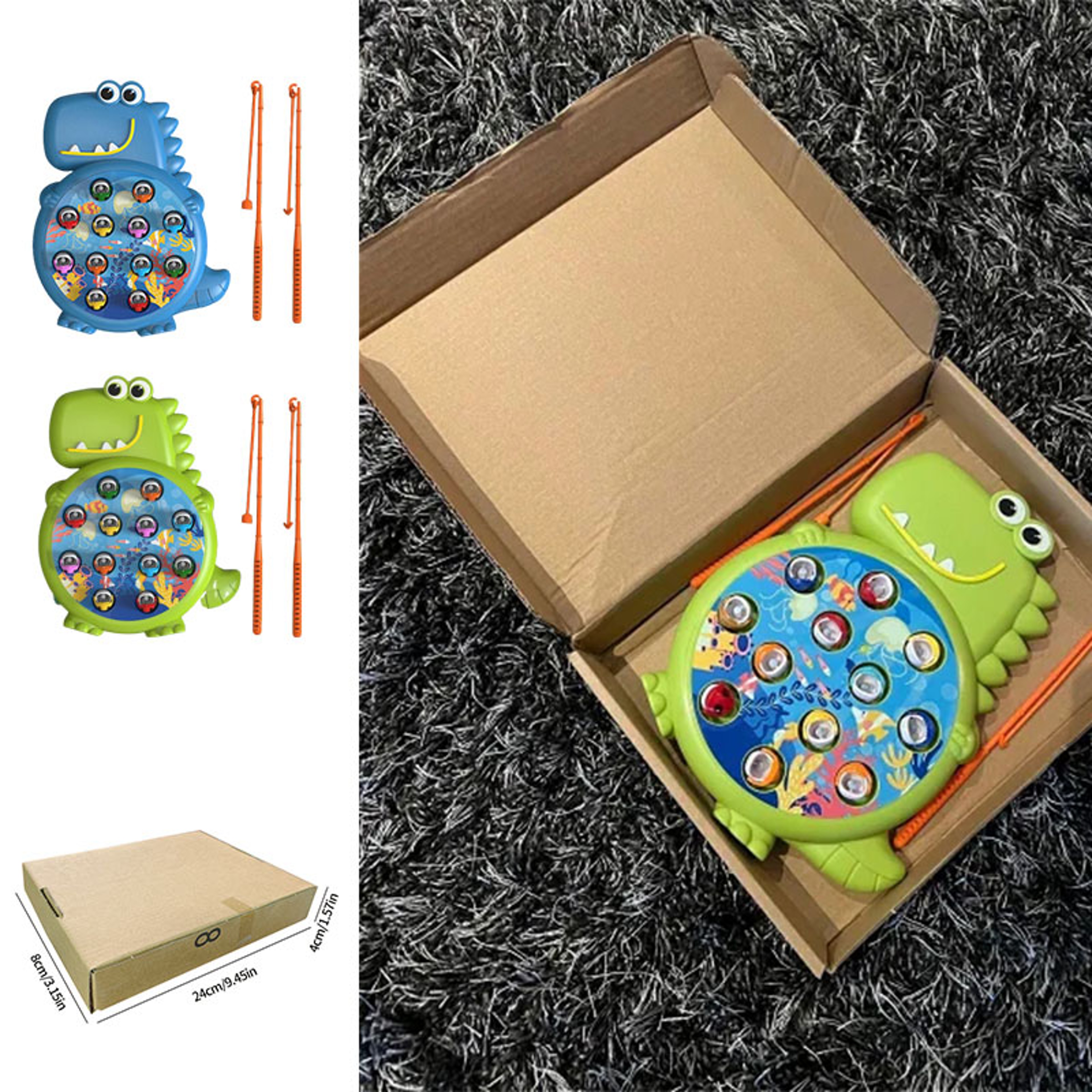 Dinosaur Magnetic Fishing Toy Set for Kids Montessori Learning Game – view 6