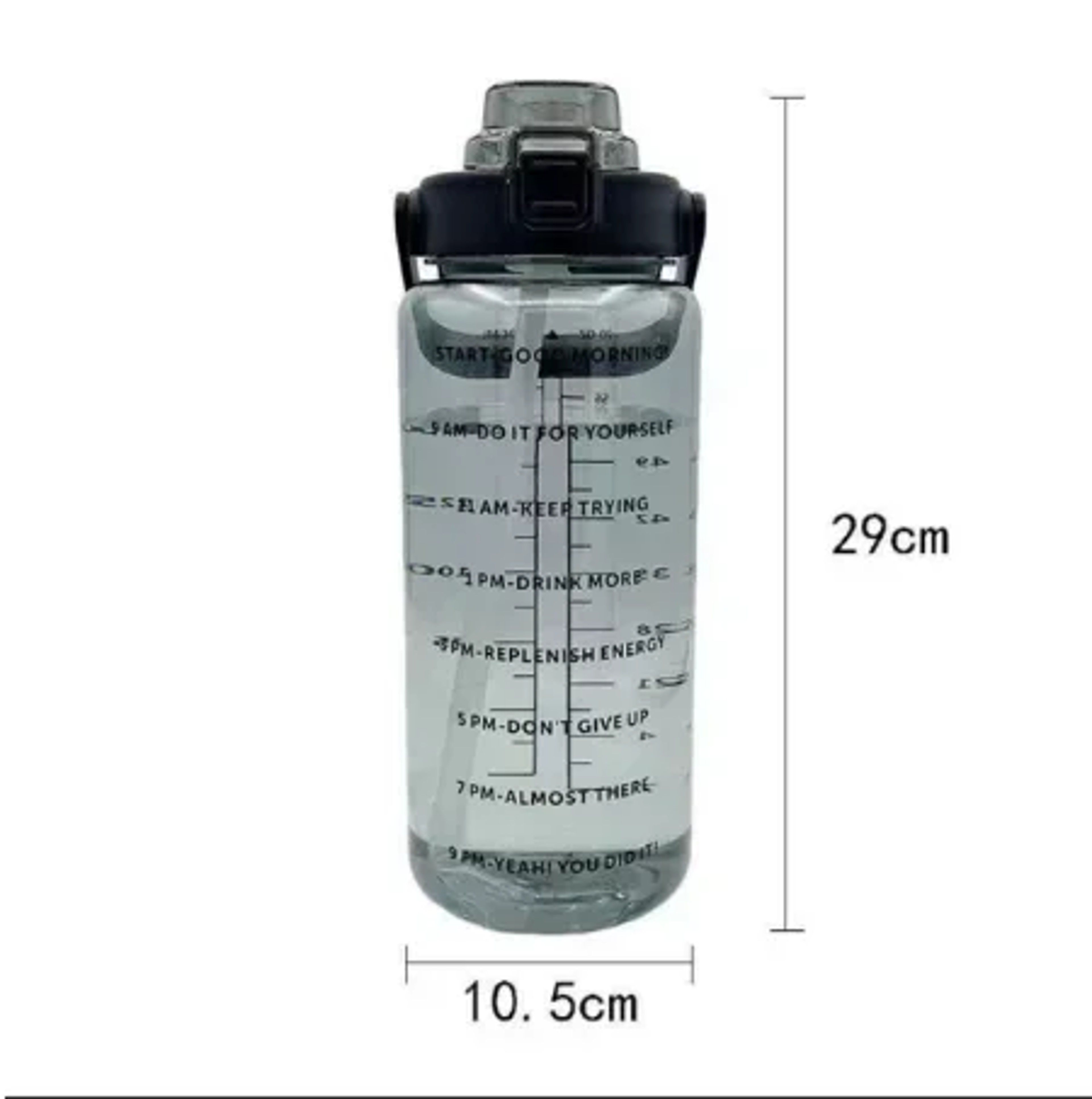 Portable Water Bottle With Straw  Time Marker Ideal For Fitness  Outdoor Activities 8