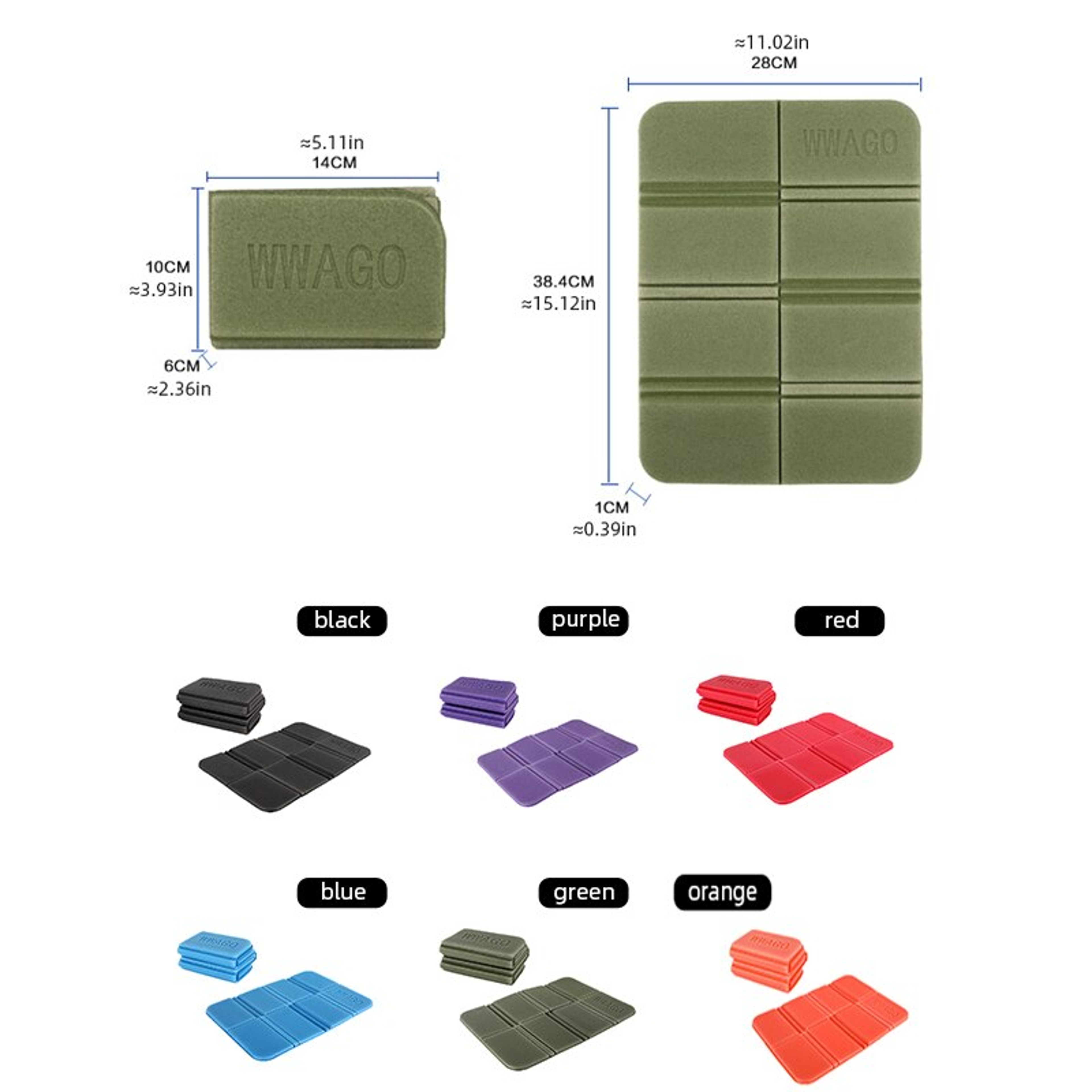 Portable Waterproof Foam Folding Cushion Mat For Camping  Beach MoistureProof Compact  Durable 5