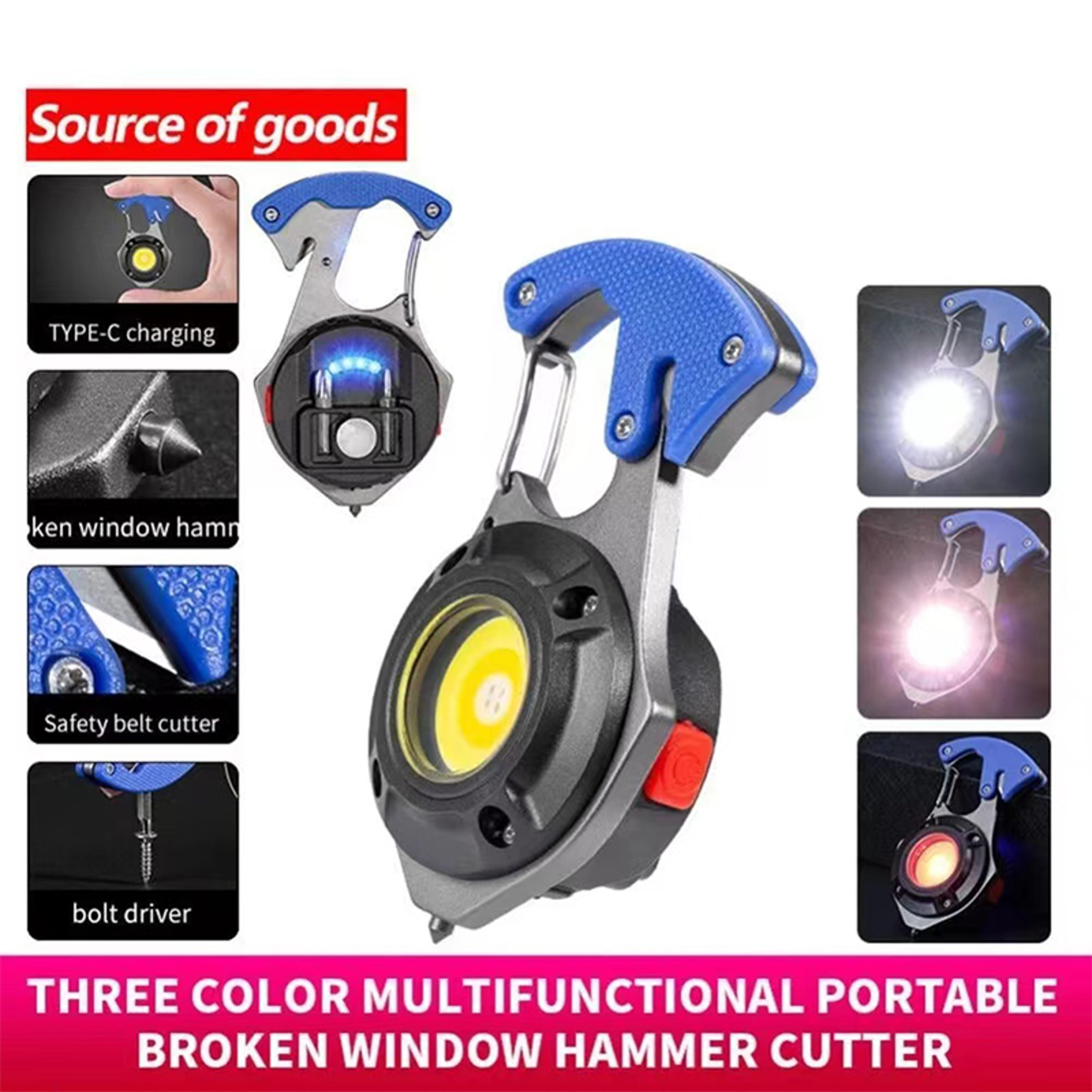 LED Micro Flashlight Keychain USB Rechargeable Torch with Strong Magnet & Screwdriver for Outdoor Emergency Use – view 2