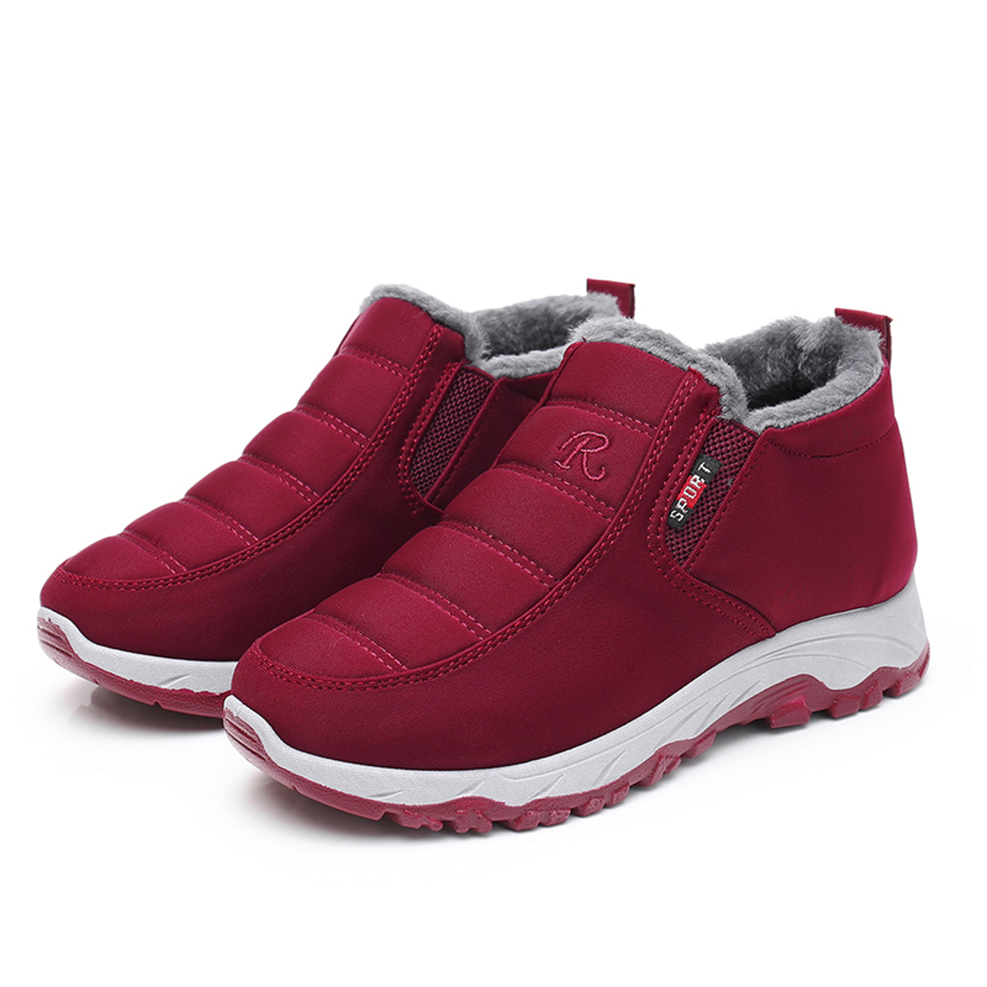 Winter Womens Boots FleeceLined Thickened Snow Boots For MiddleAged  Elderly Warm Comfortable Short 0