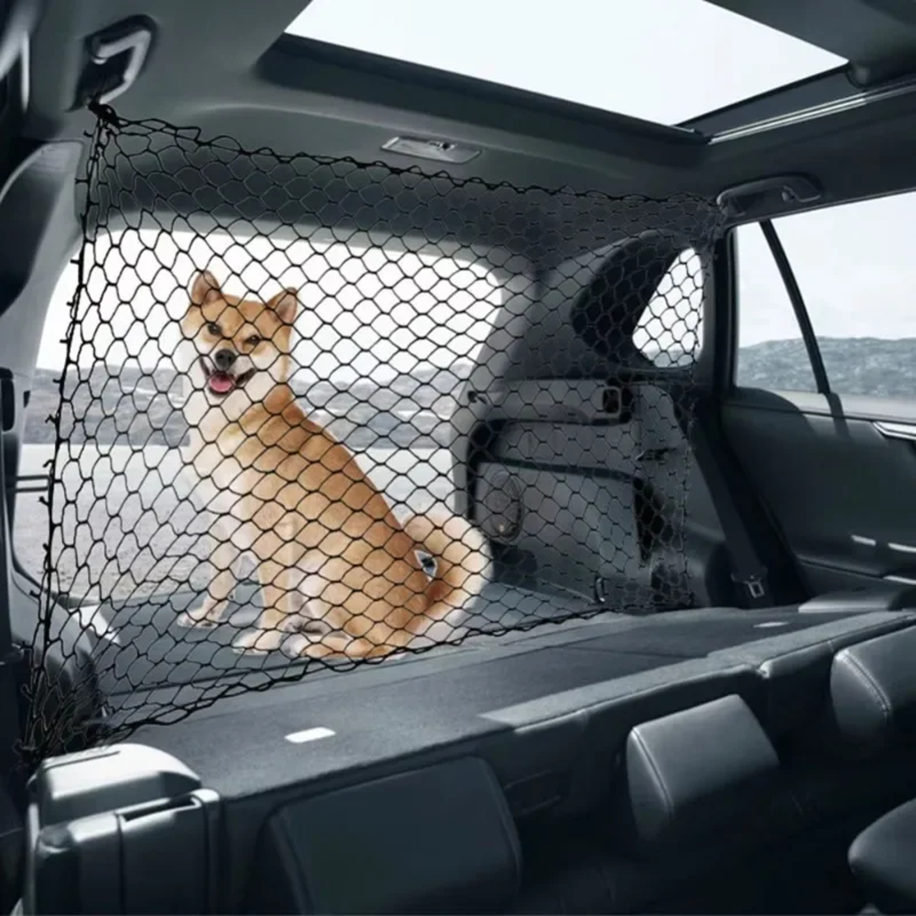 Durable Pet Safety Fence For Vehicles  Elastic Insulation Mesh For Dog  Pet Protection In Cars 1