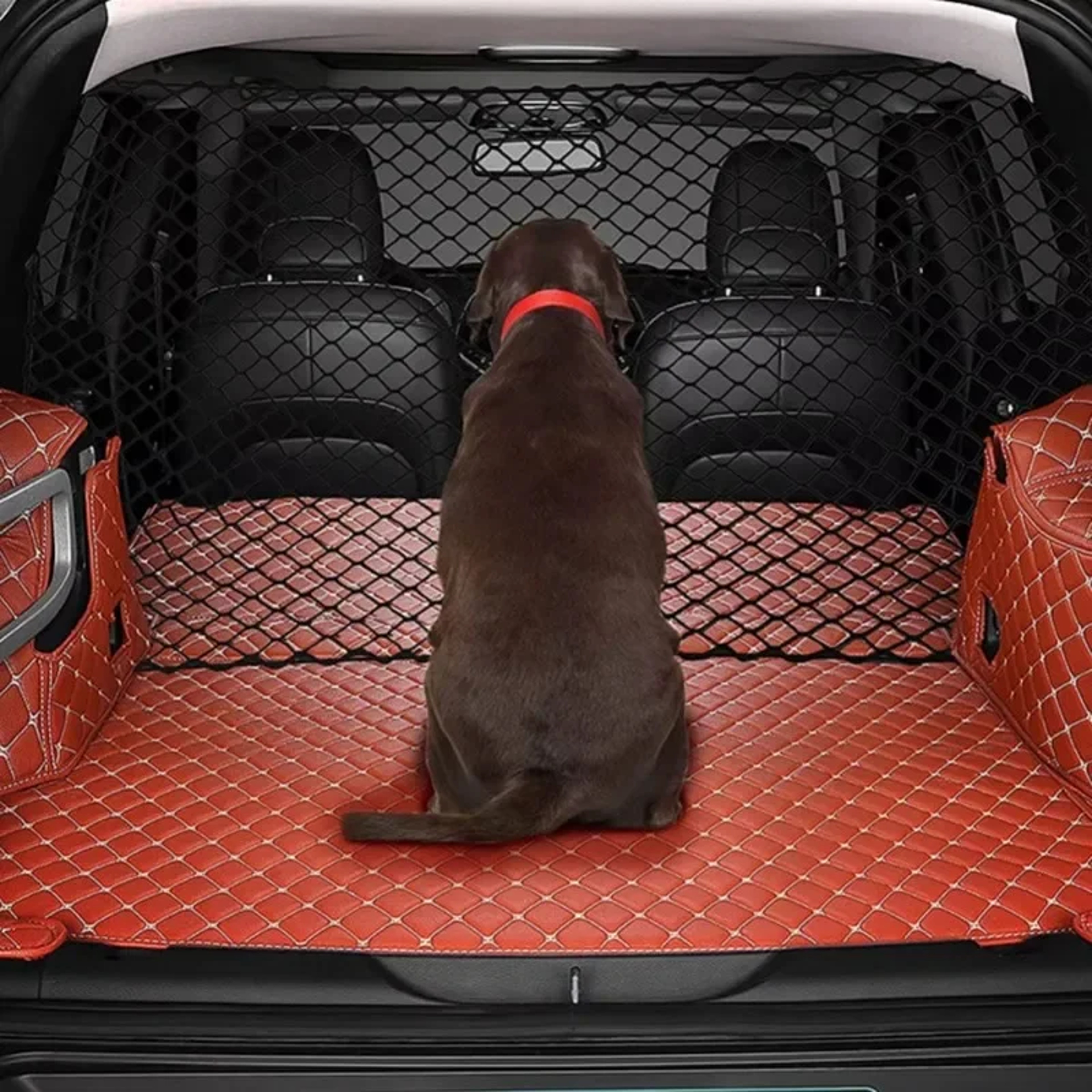 Durable Pet Safety Fence For Vehicles  Elastic Insulation Mesh For Dog  Pet Protection In Cars 2