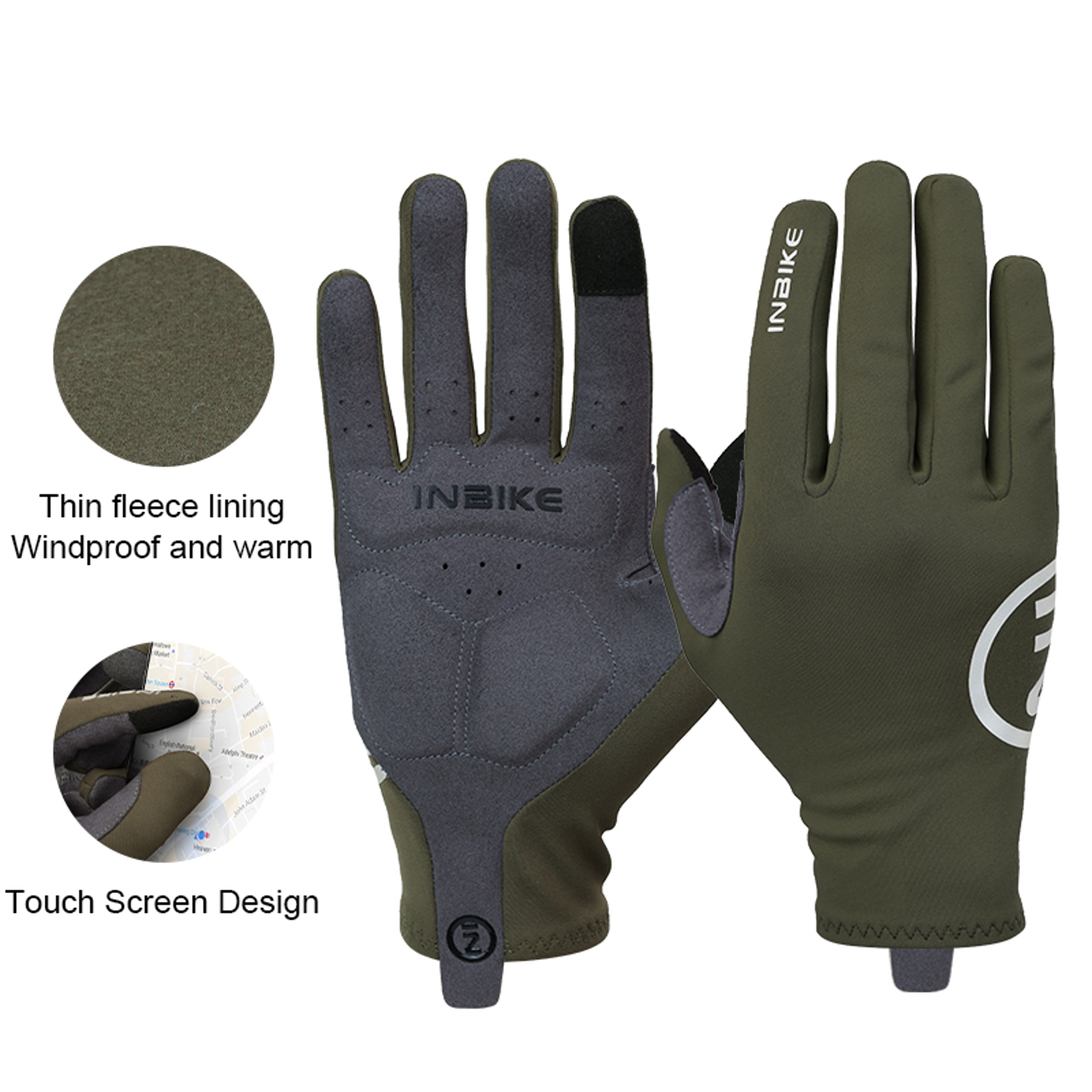 INBIKE Thermal Cycling Gloves  Touchscreen, Unisex, Winter MTB Gloves for Sports & Outdoor Fitness – view 9