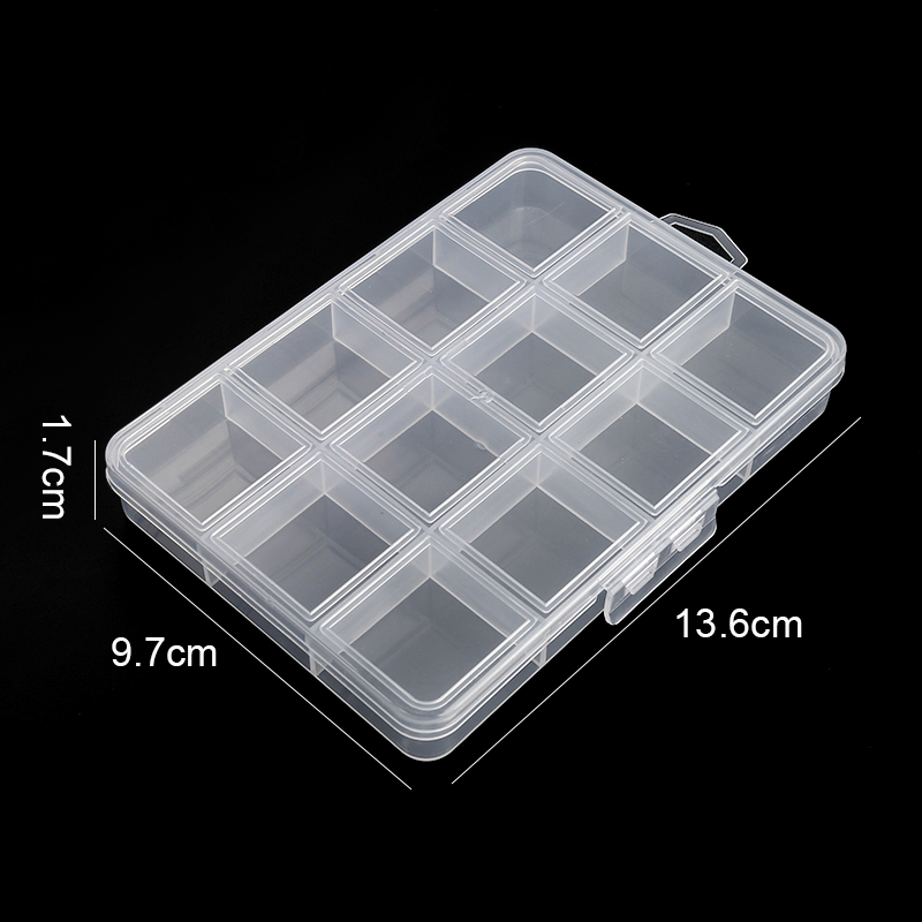 Transparent Jewelry Organizer Box  Clear Plastic Storage Case For Earring And Bead Display 7