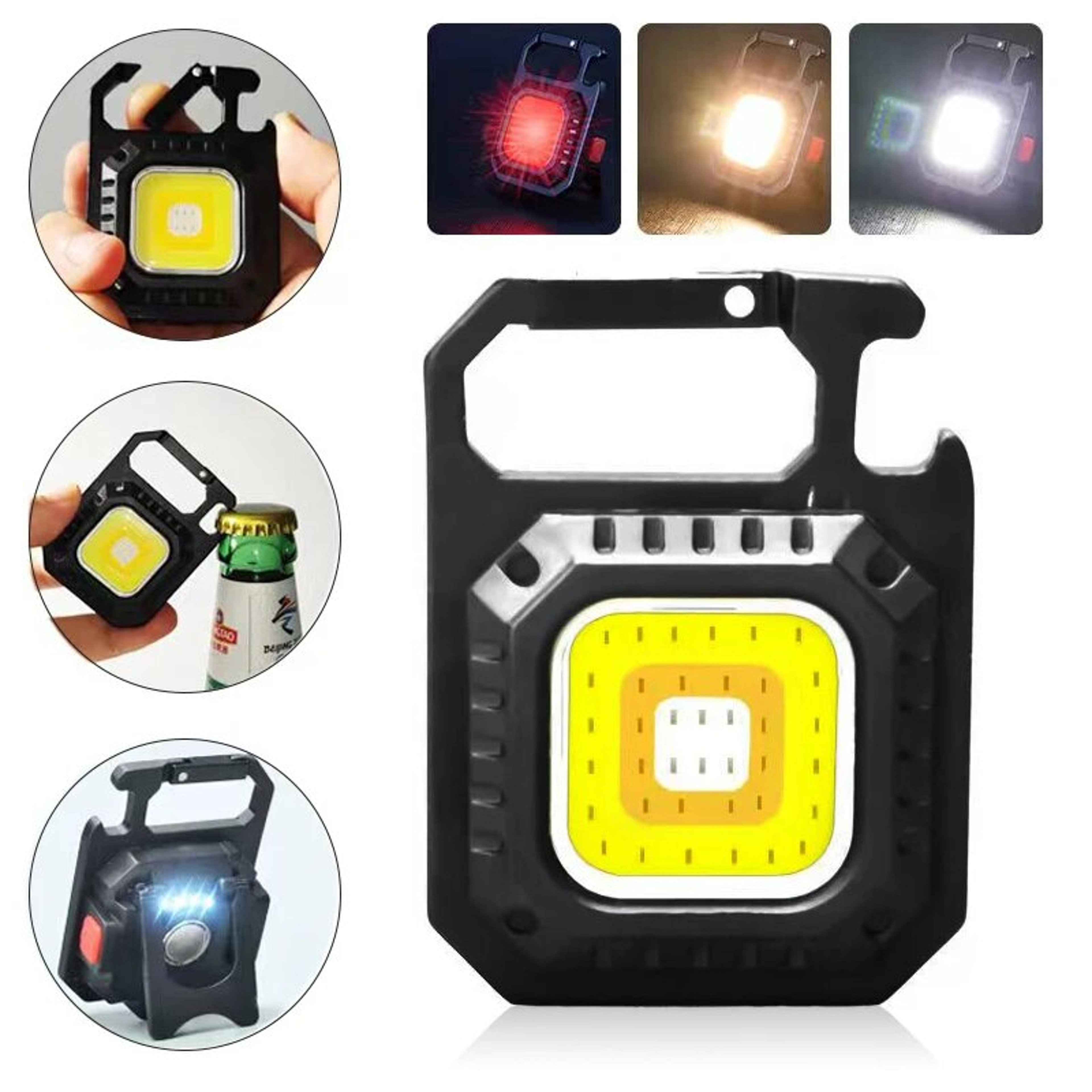 AmmToo Mini LED Flashlight With Magnetic COB Outdoor Camping Light Lumens Modes USB Rechargeable 0