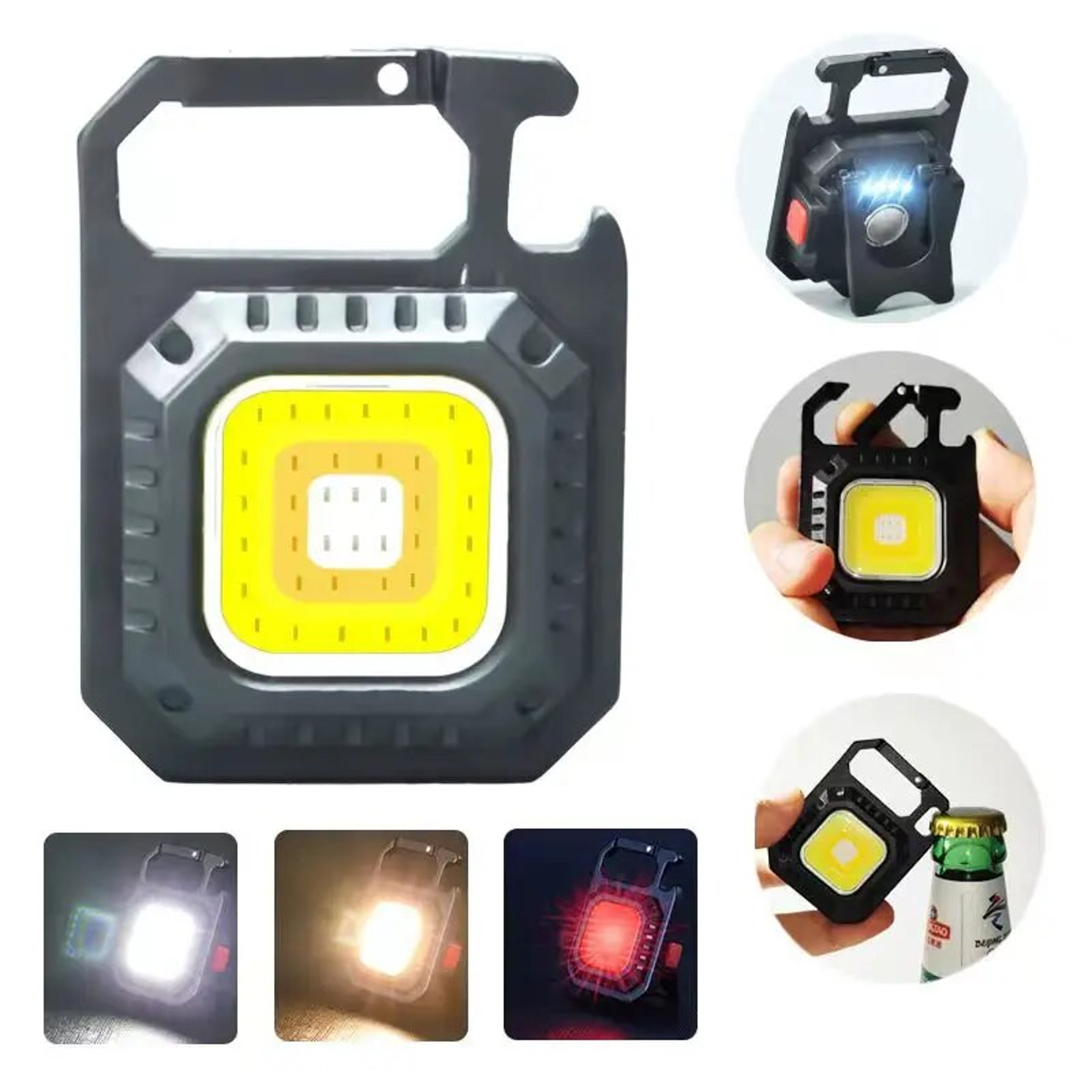 AmmToo Mini LED Flashlight With Magnetic COB Outdoor Camping Light Lumens Modes USB Rechargeable 5
