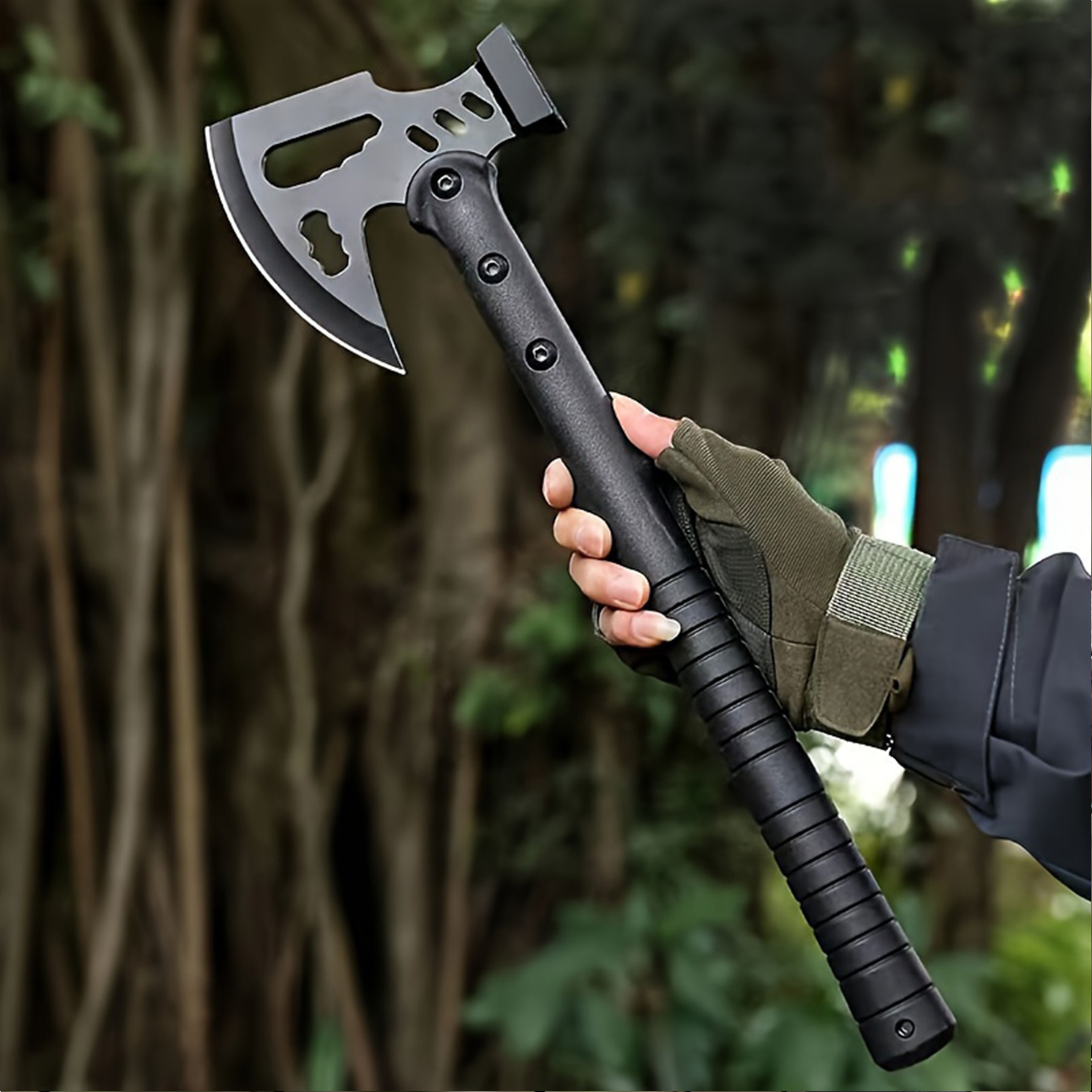 Heavy Duty Stainless Steel Survival Axe & Camping Hatchet Multi Tool – view 7