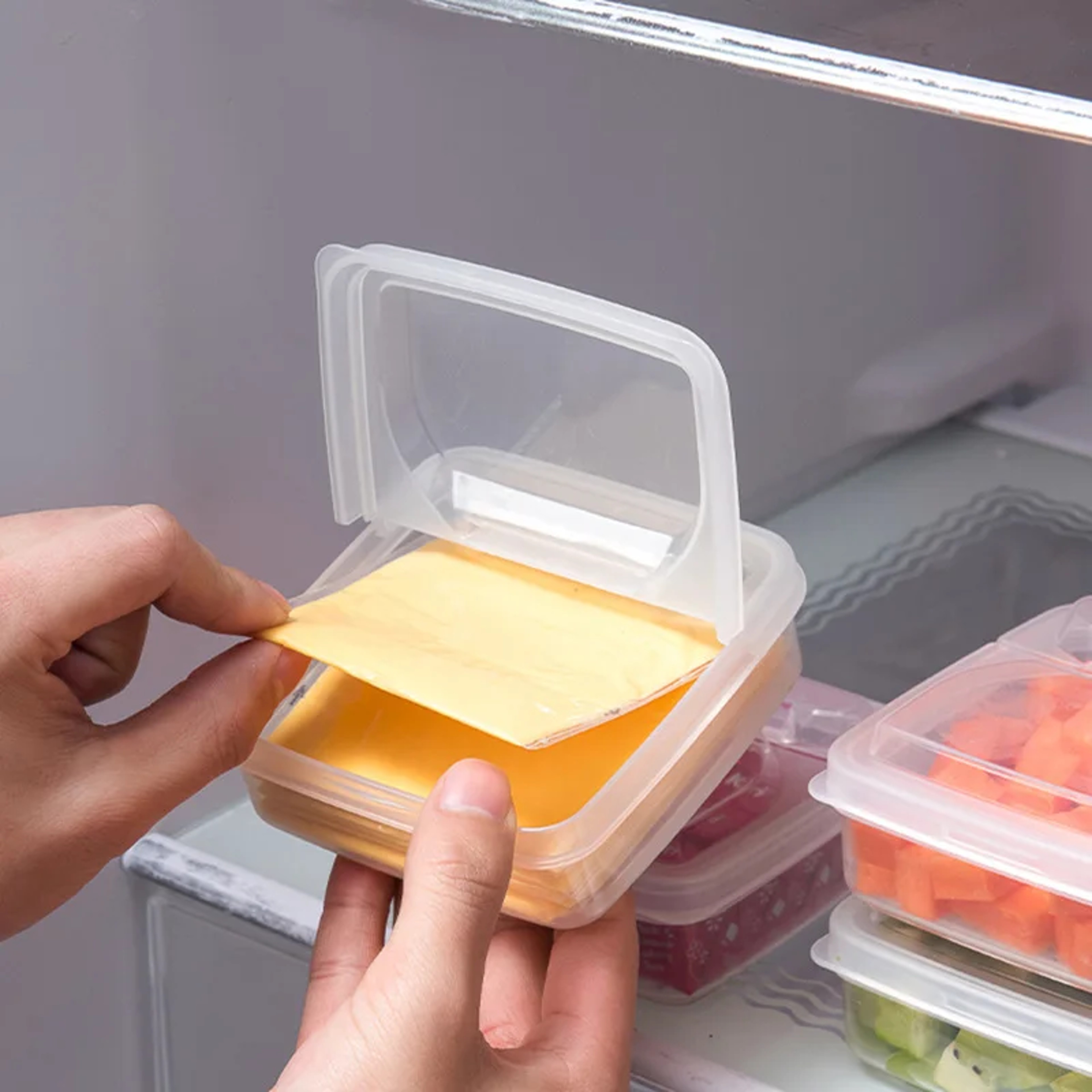 FreshSeal Butter Cheese Storage Container With Lid For Fridge Organizer And Food Fresh Keeper 5