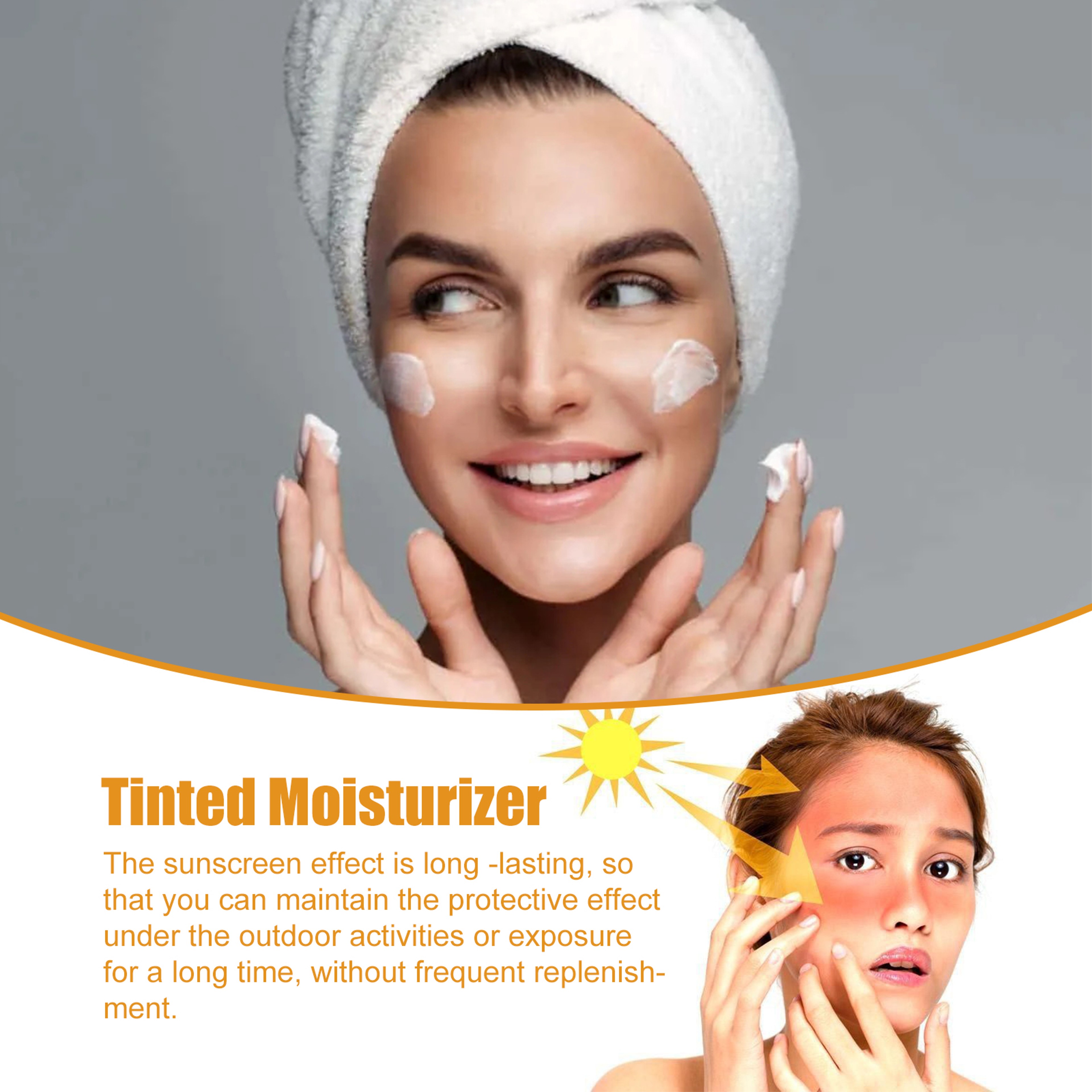 Tinted Sunscreen Foundation Cream With Oil Control Waterproof UV Protection 2