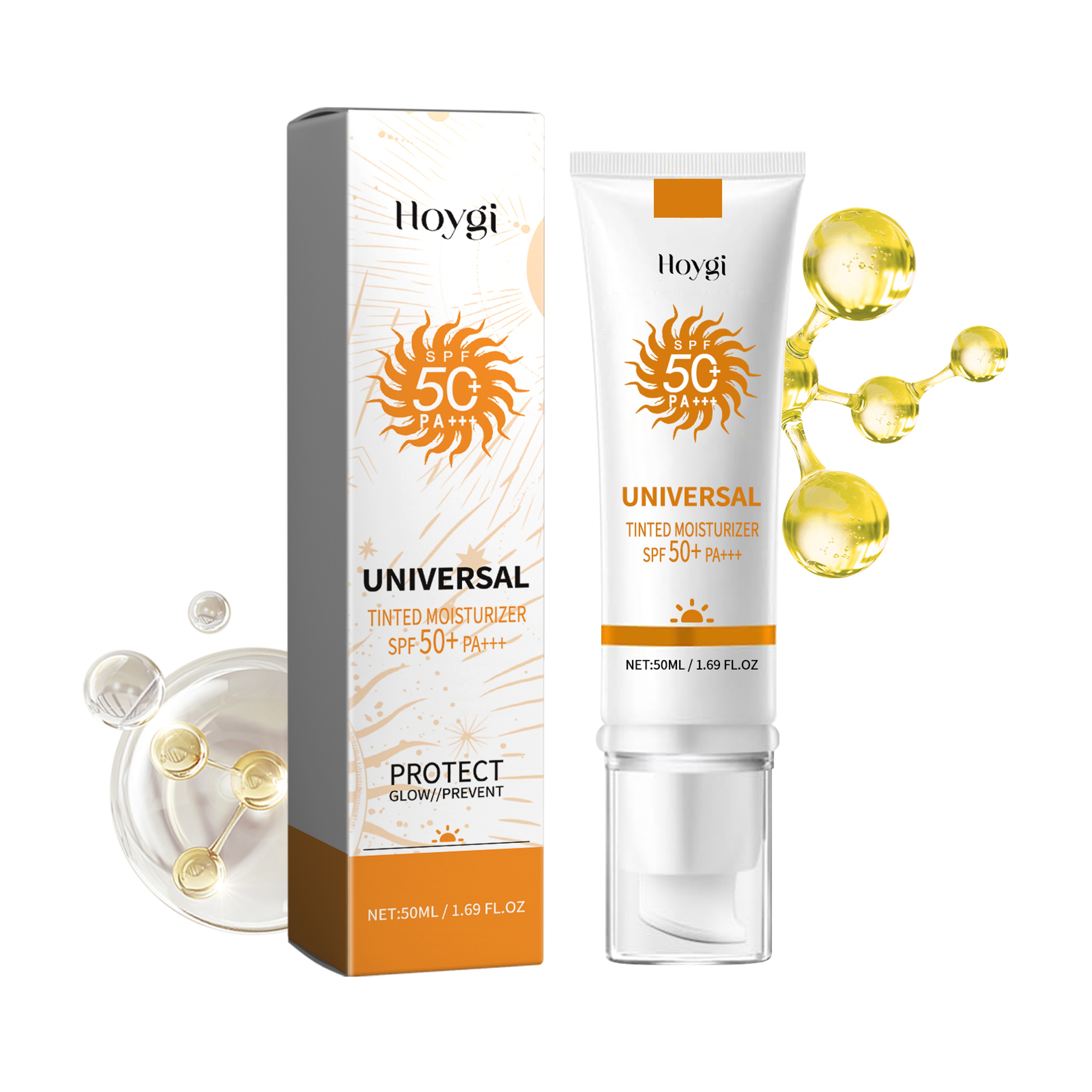 Tinted Sunscreen Foundation Cream With Oil Control Waterproof UV Protection 5