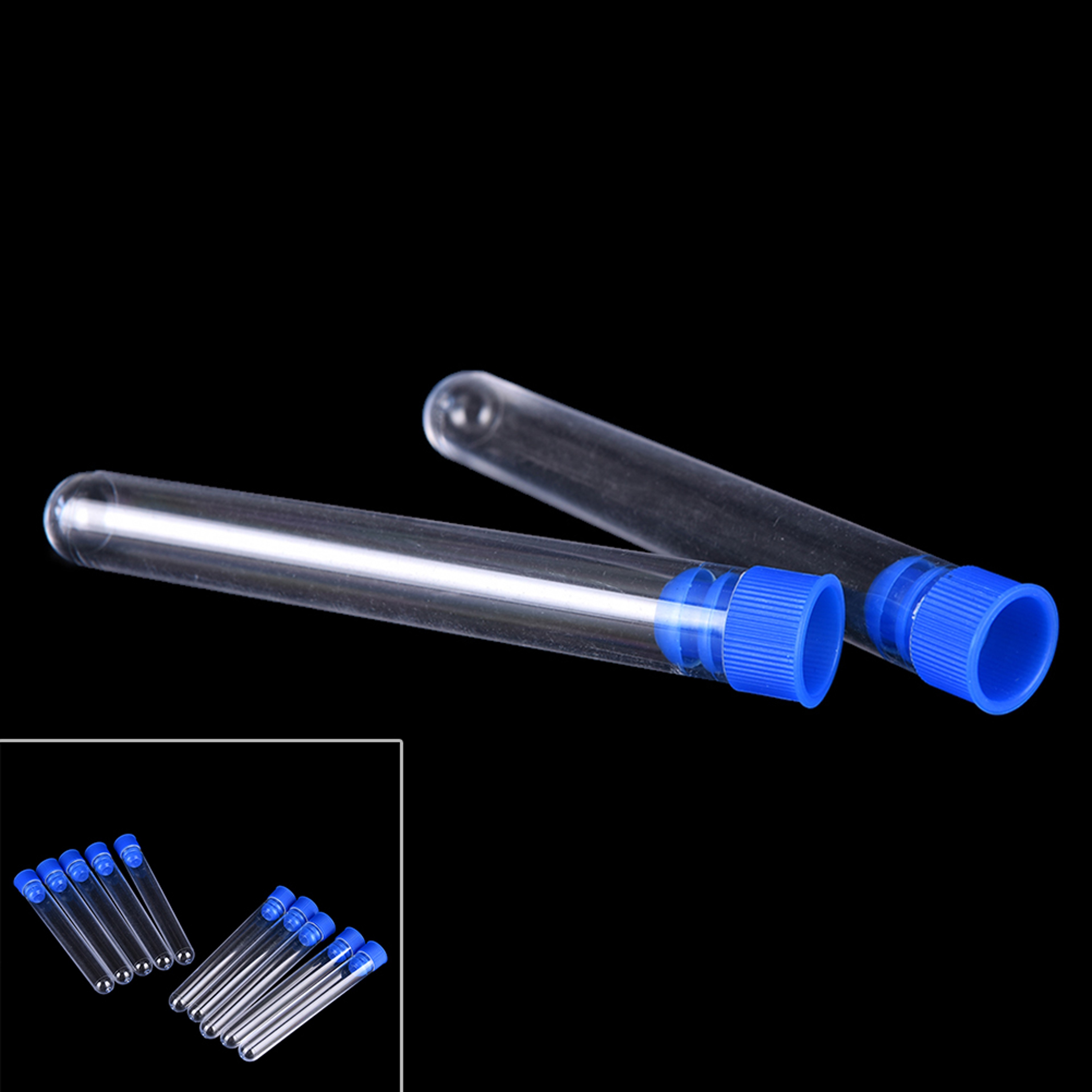 Clear Plastic Test Tubes with Caps Set Durable Lab & Storage Containers – view 4