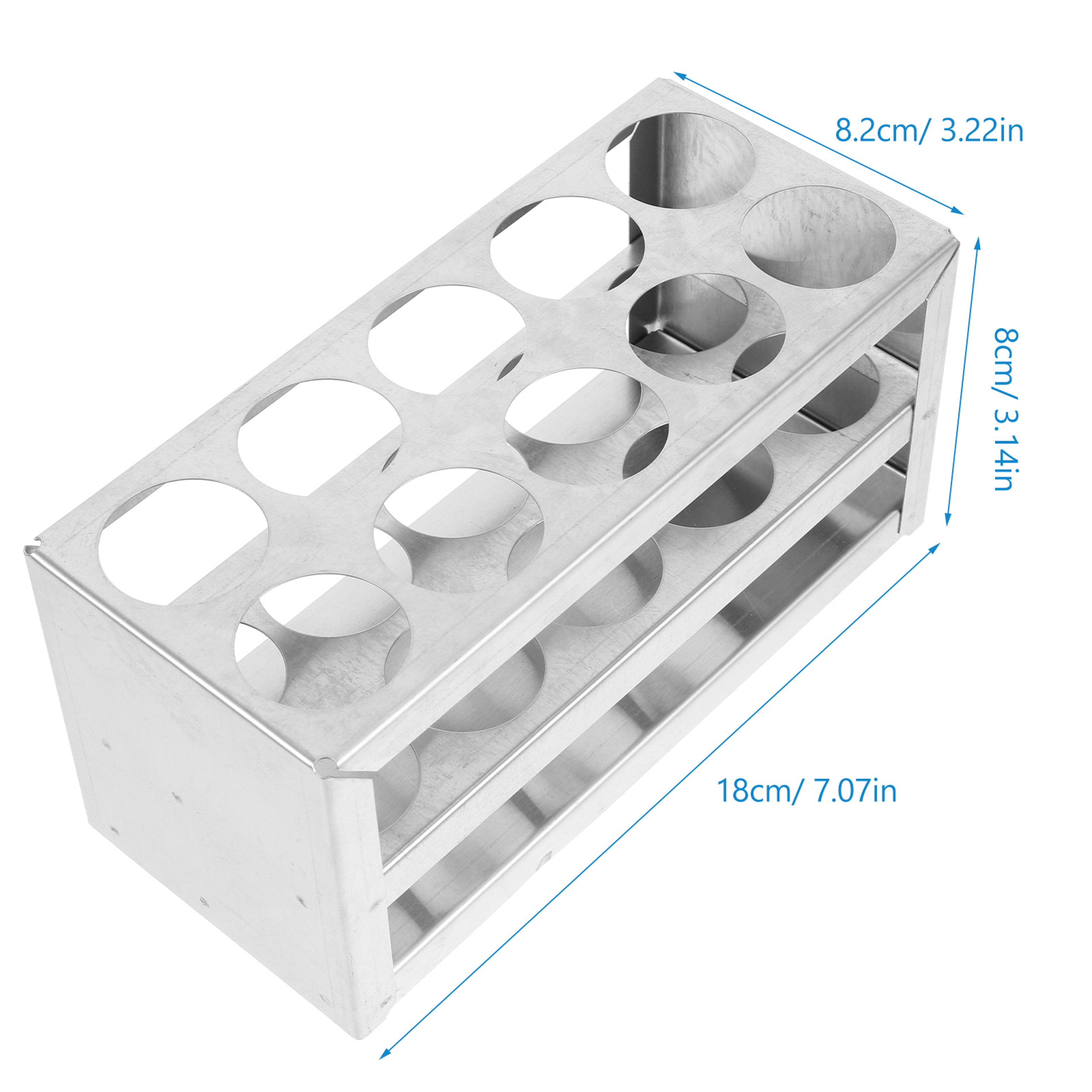 Stainless Steel Test Tube Rack Hole Lab Tube Holder for Organized Lab Storage – view 2