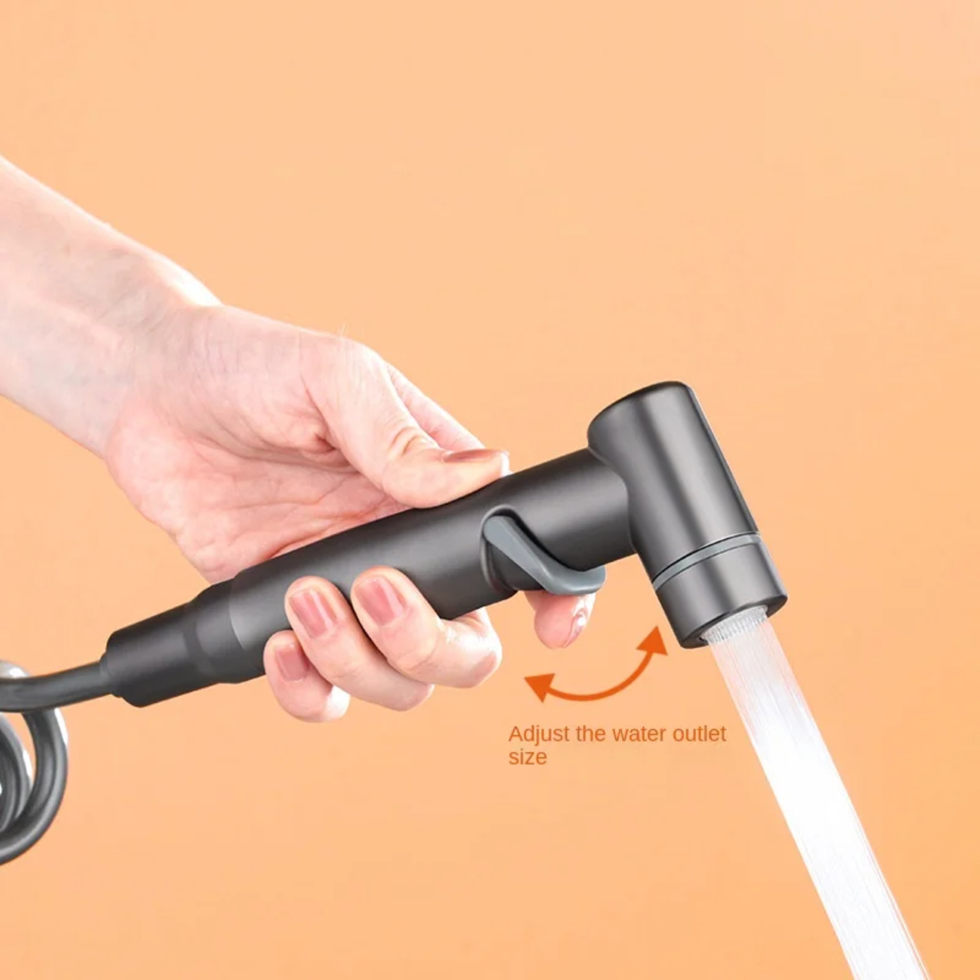 High Pressure Handheld Bidet Sprayer Set With Double Outlet Valve For Bathroom Hygiene 2