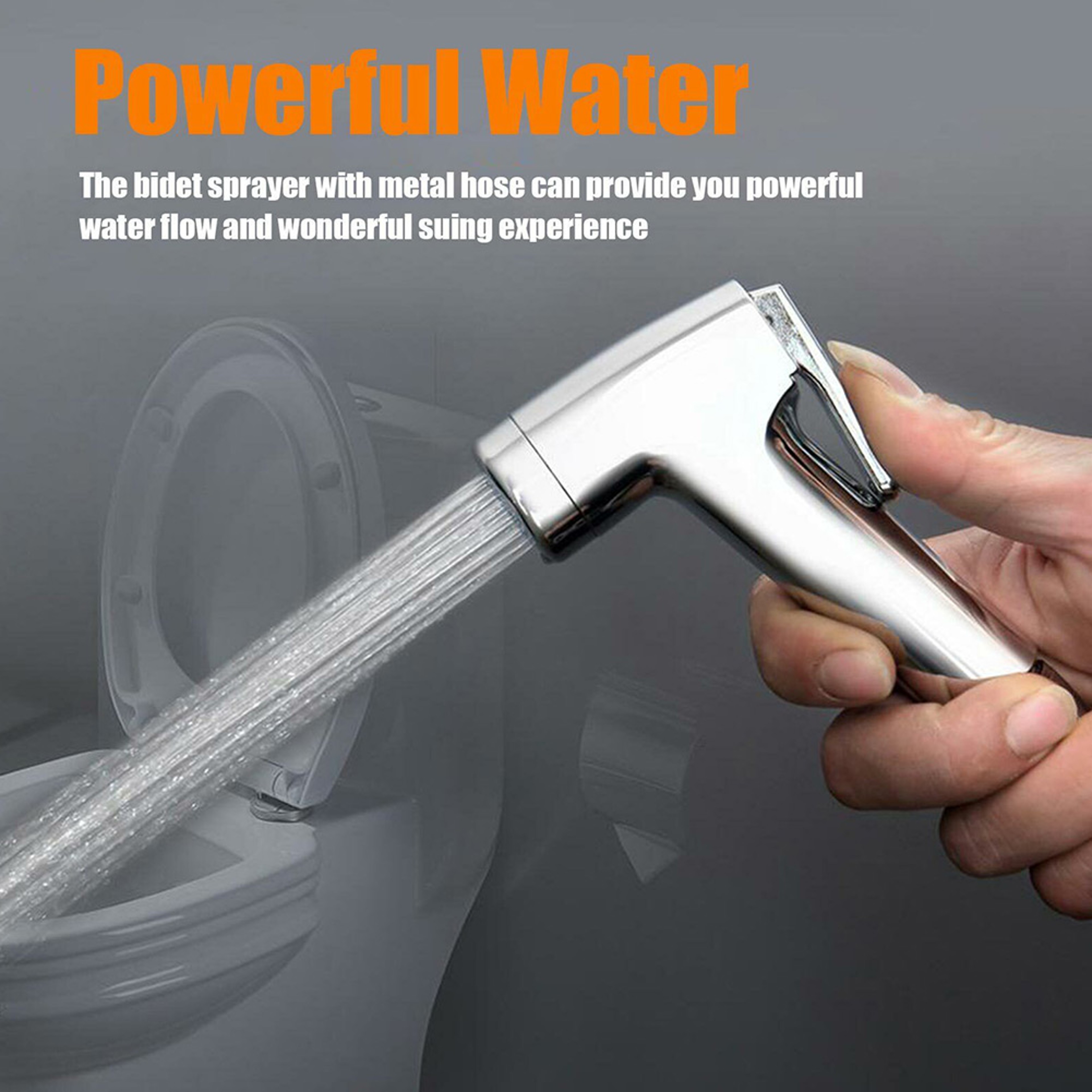 Handheld Bidet Sprayer for Toilet High Pressure Shattaf Shower Head Hygienic Cleaning Solution – view 2