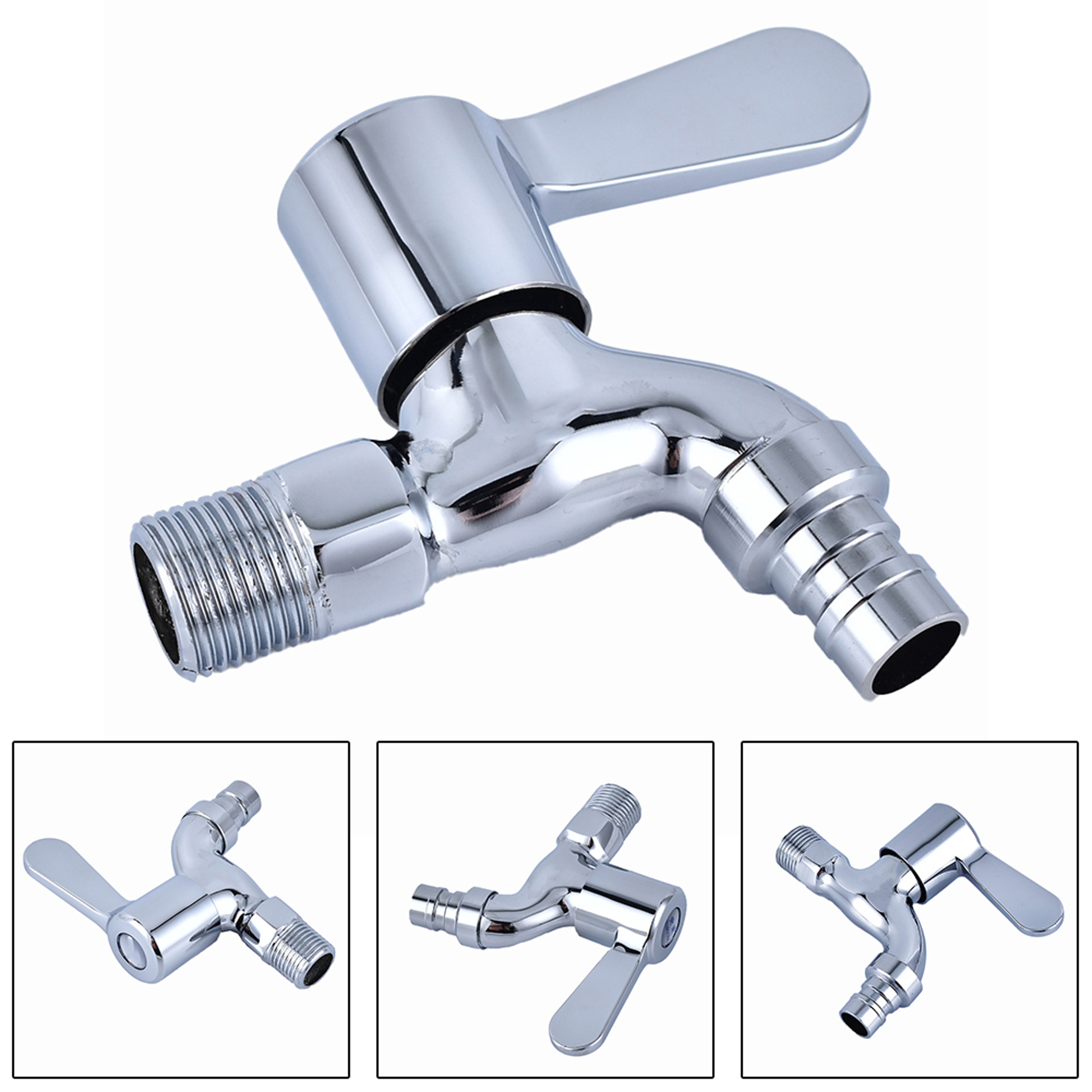 Heavy Duty washing machine faucet Brass In Wall Valve with Water Inlet – view 1