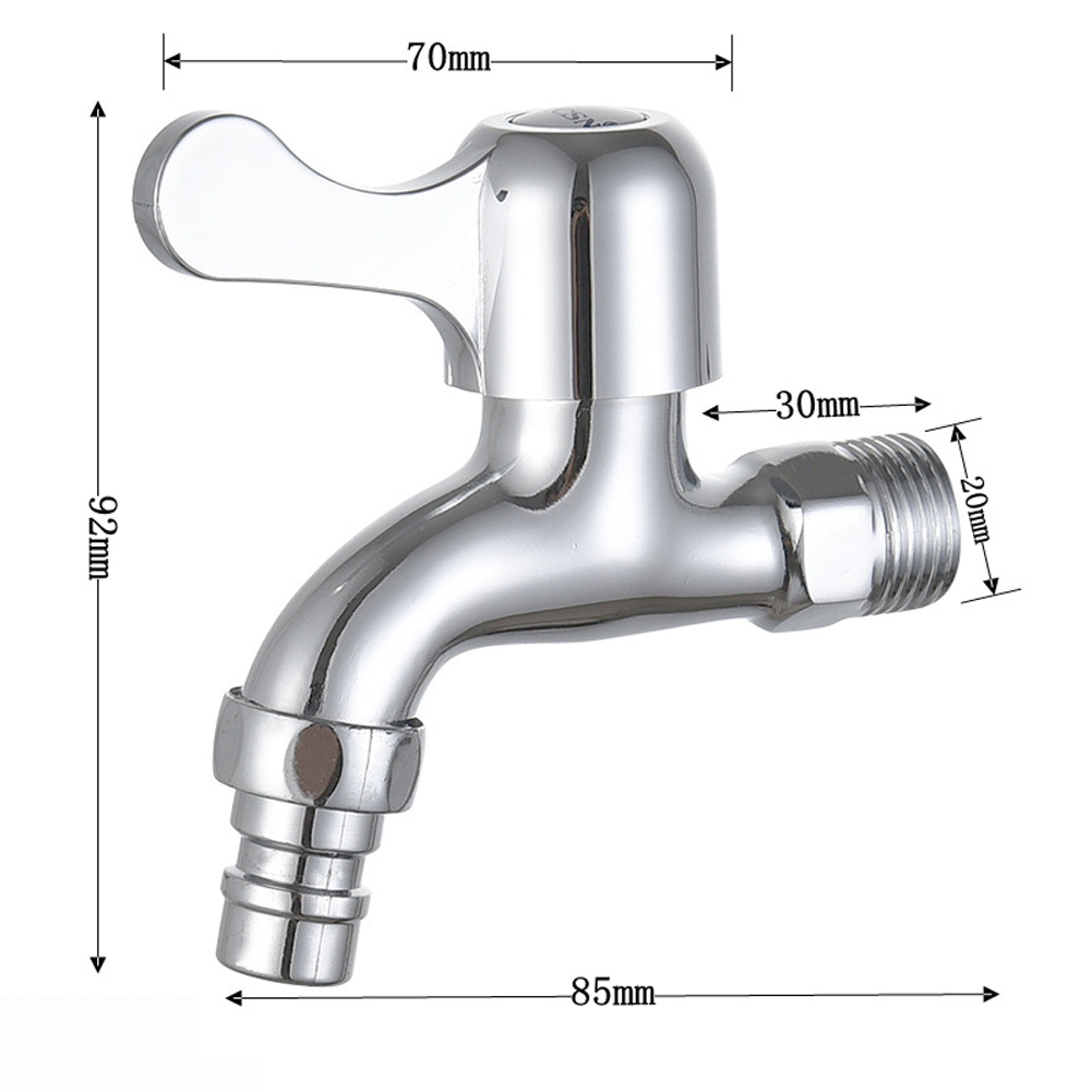 Heavy Duty washing machine faucet Brass In Wall Valve with Water Inlet – view 6