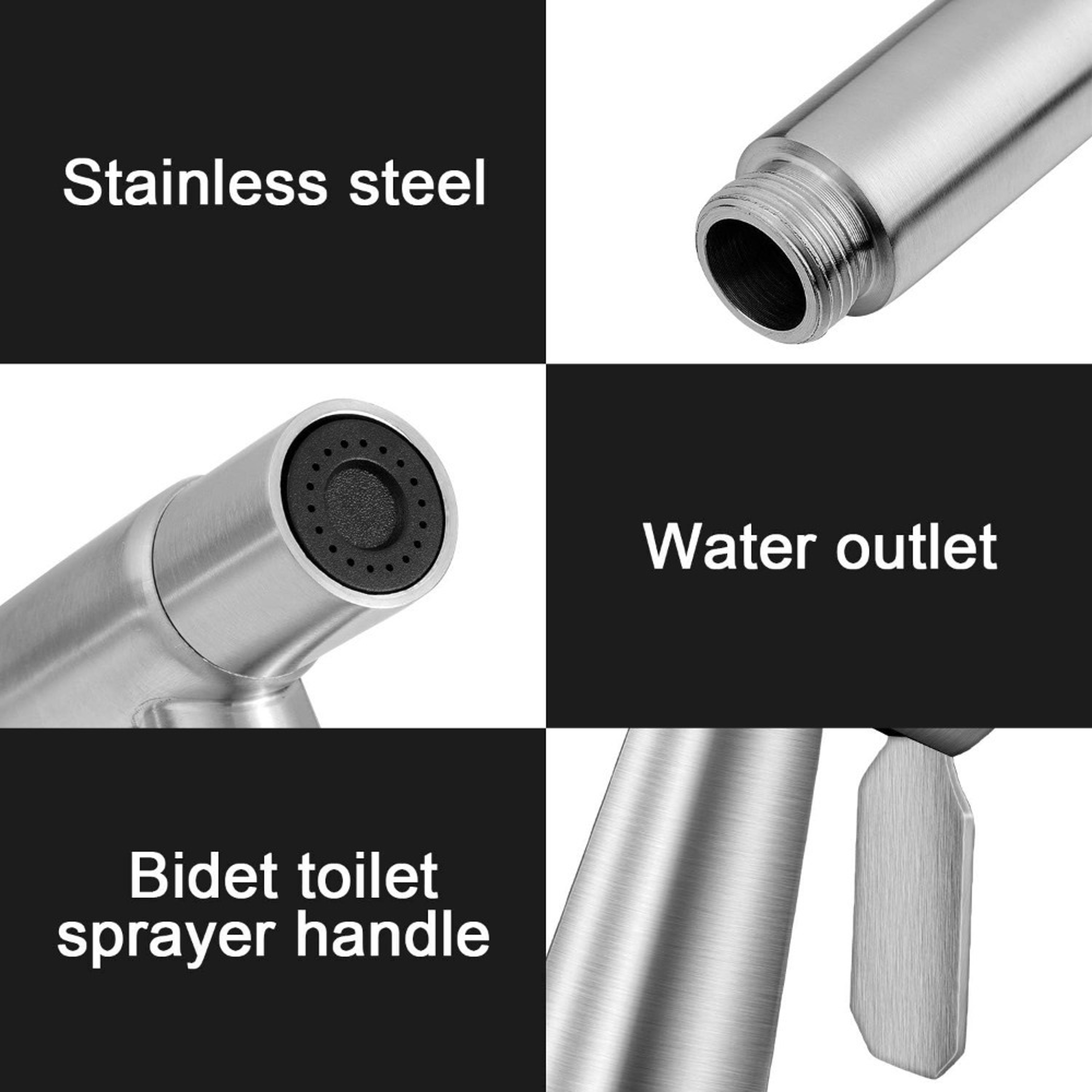 Premium Stainless Steel Handheld Bidet Sprayer For Hygienic Bathroom Cleaning 2