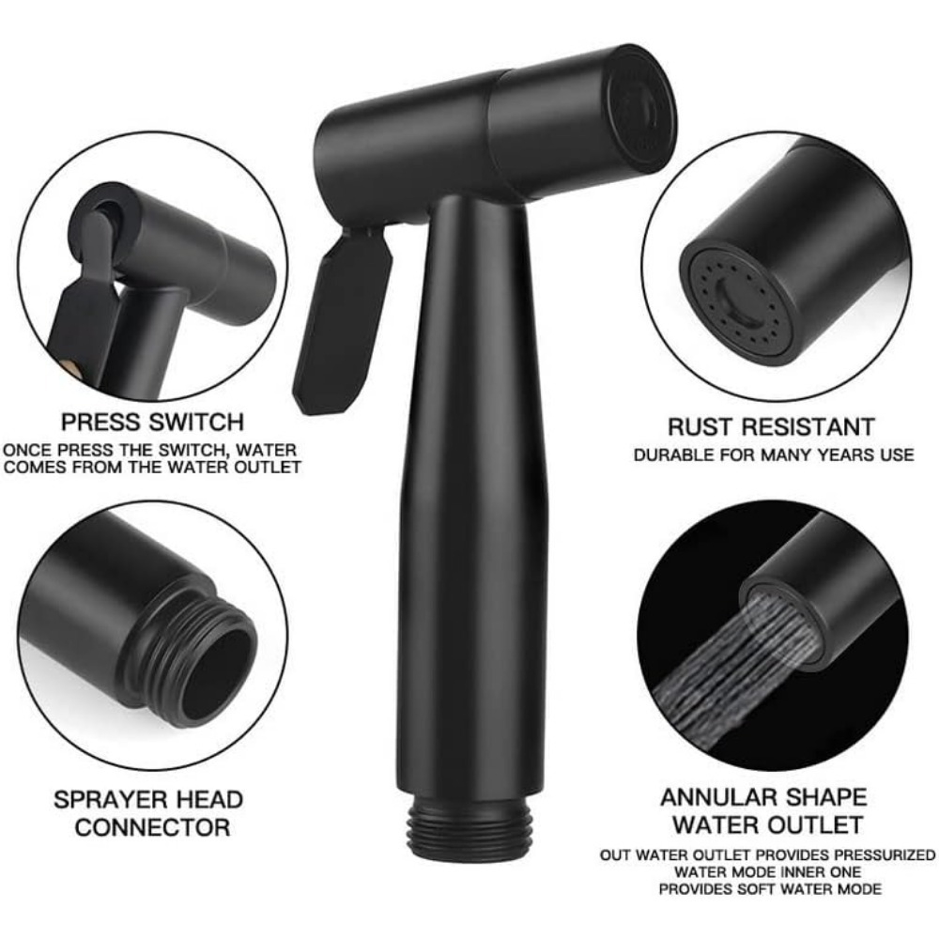 Premium Stainless Steel Handheld Bidet Sprayer For Hygienic Bathroom Cleaning 3