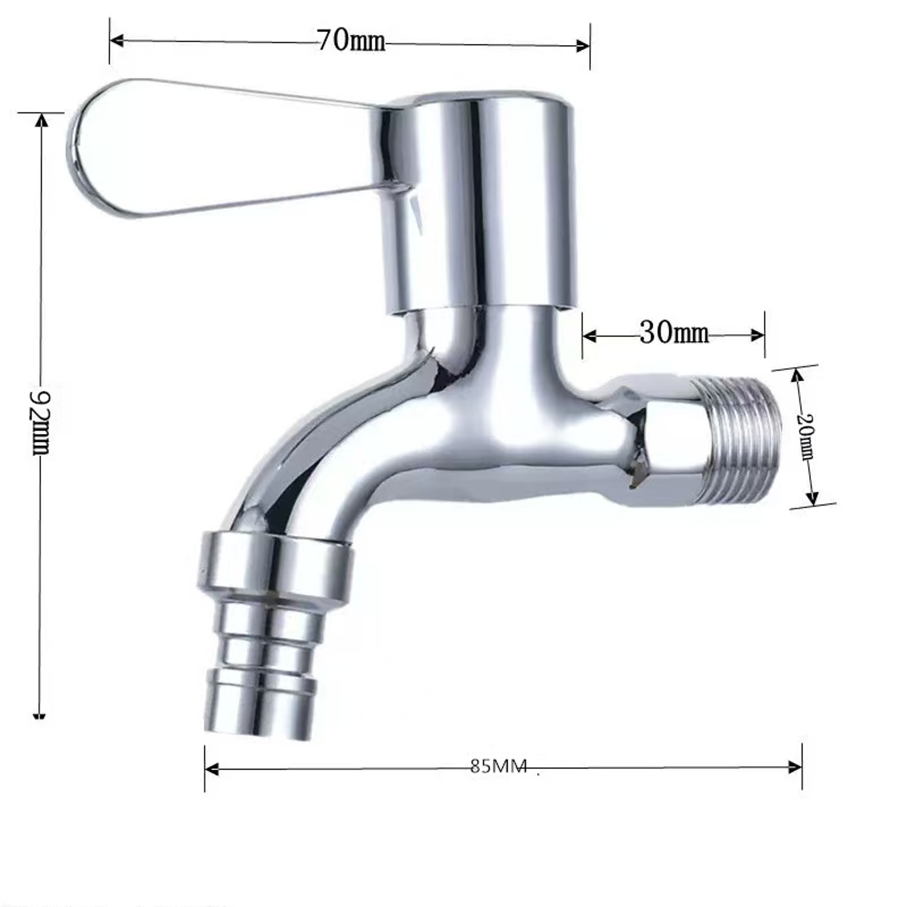 In Wall Washing Machine Faucet Copper Valve Inch Leak Proof Water Inlet Tap 2