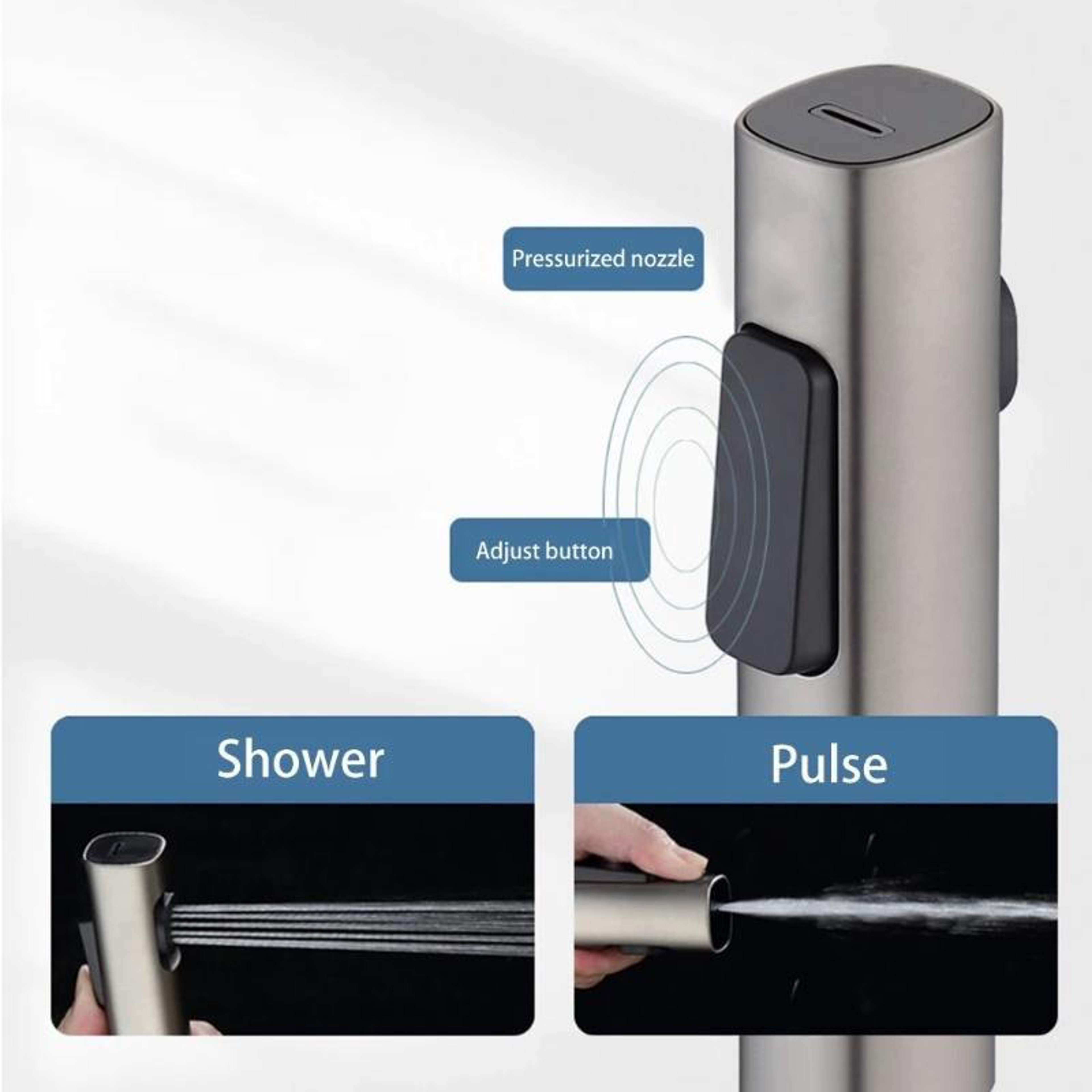 High Pressure Handheld Bidet Sprayer For Toilet Adjustable Toilet Spray Hose Bathroom Cleaner 5