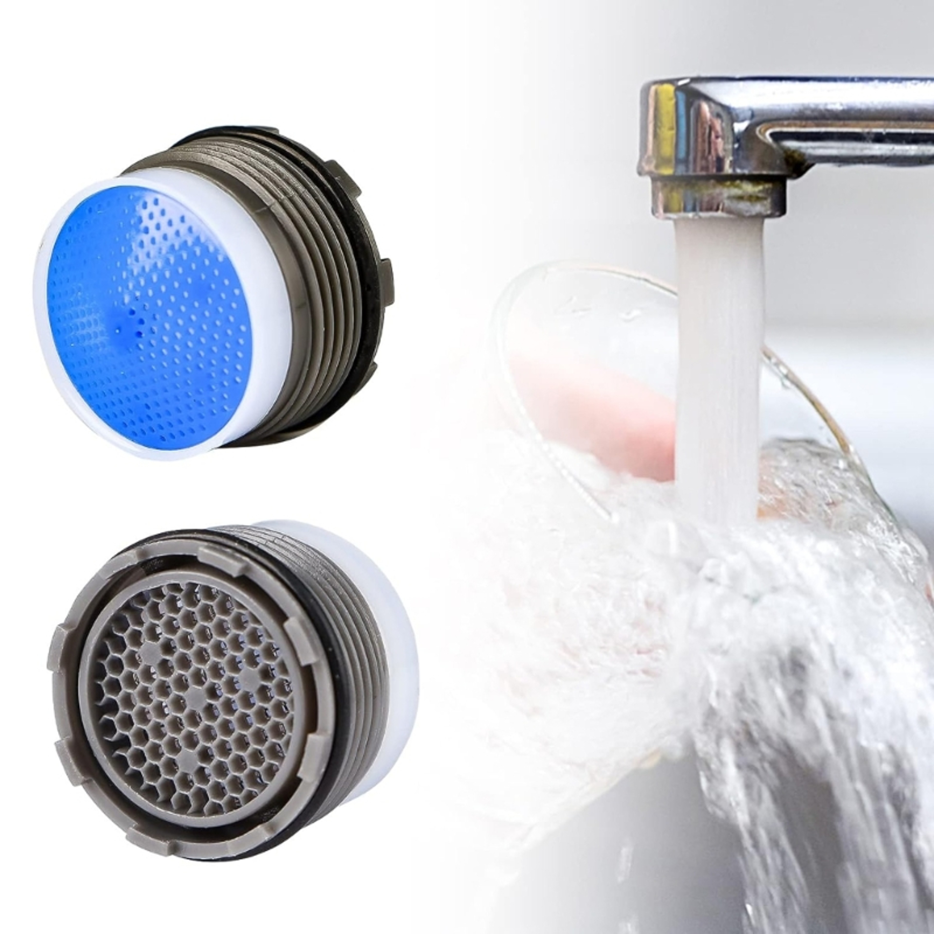 Pack Faucet Aerator Inserts with Keys Water Saving Flow Restrictors for Kitchen and Bathroom Taps – view 2