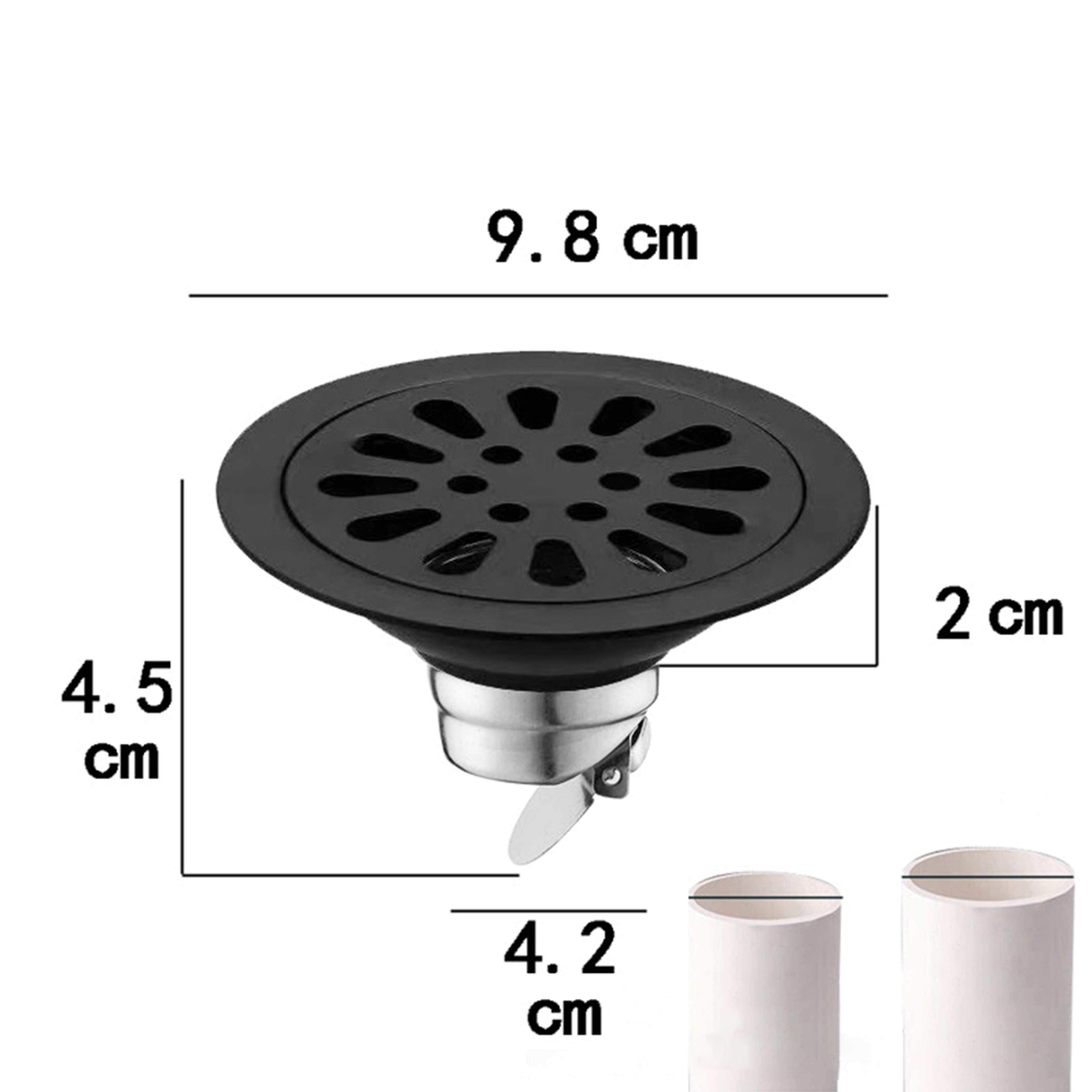 Stainless Steel Floor Drain Cover With Backflow Preventer And Anti Odor Insect Blocker 3
