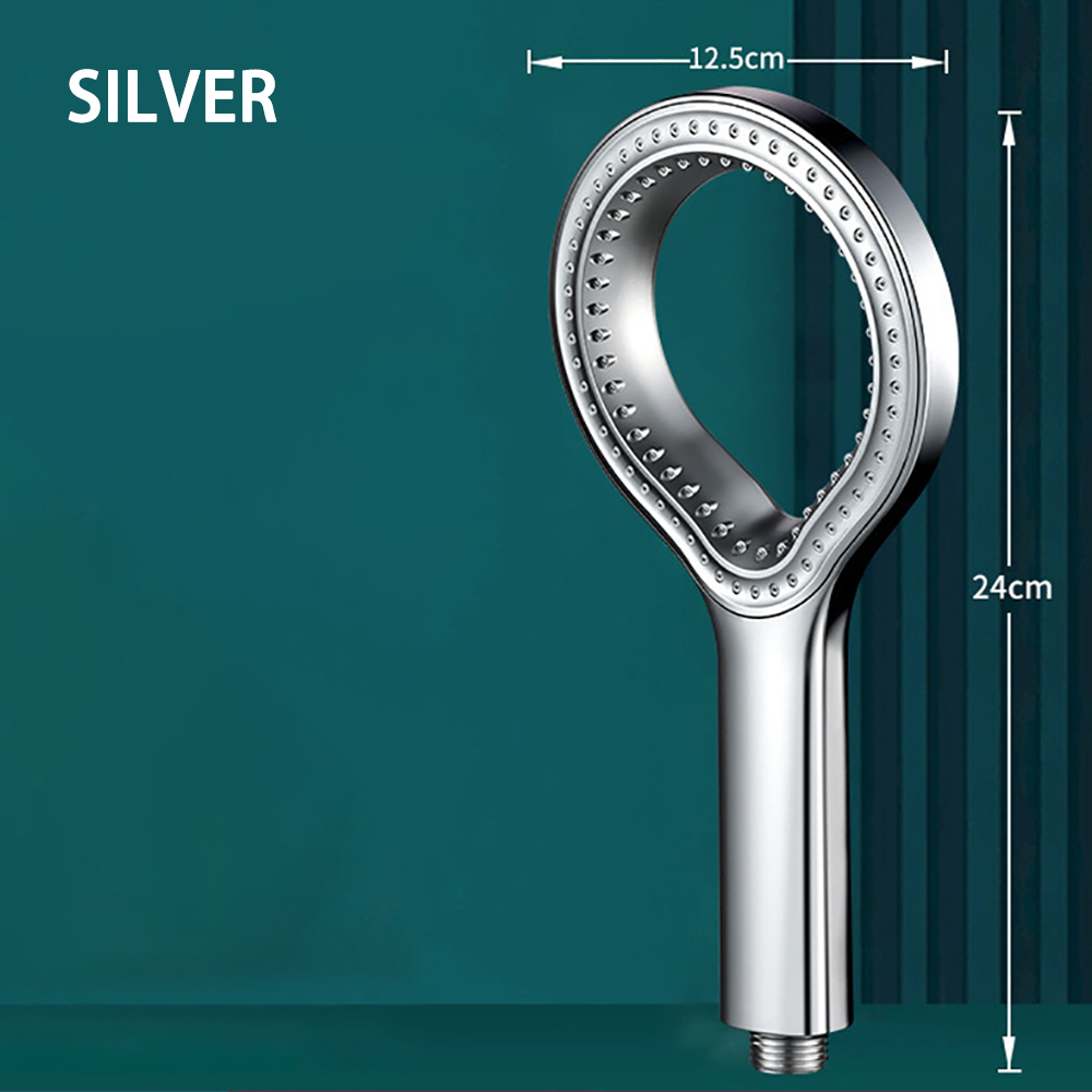 High Pressure Shower Head with Ring Design Handheld Rainfall Booster – view 7