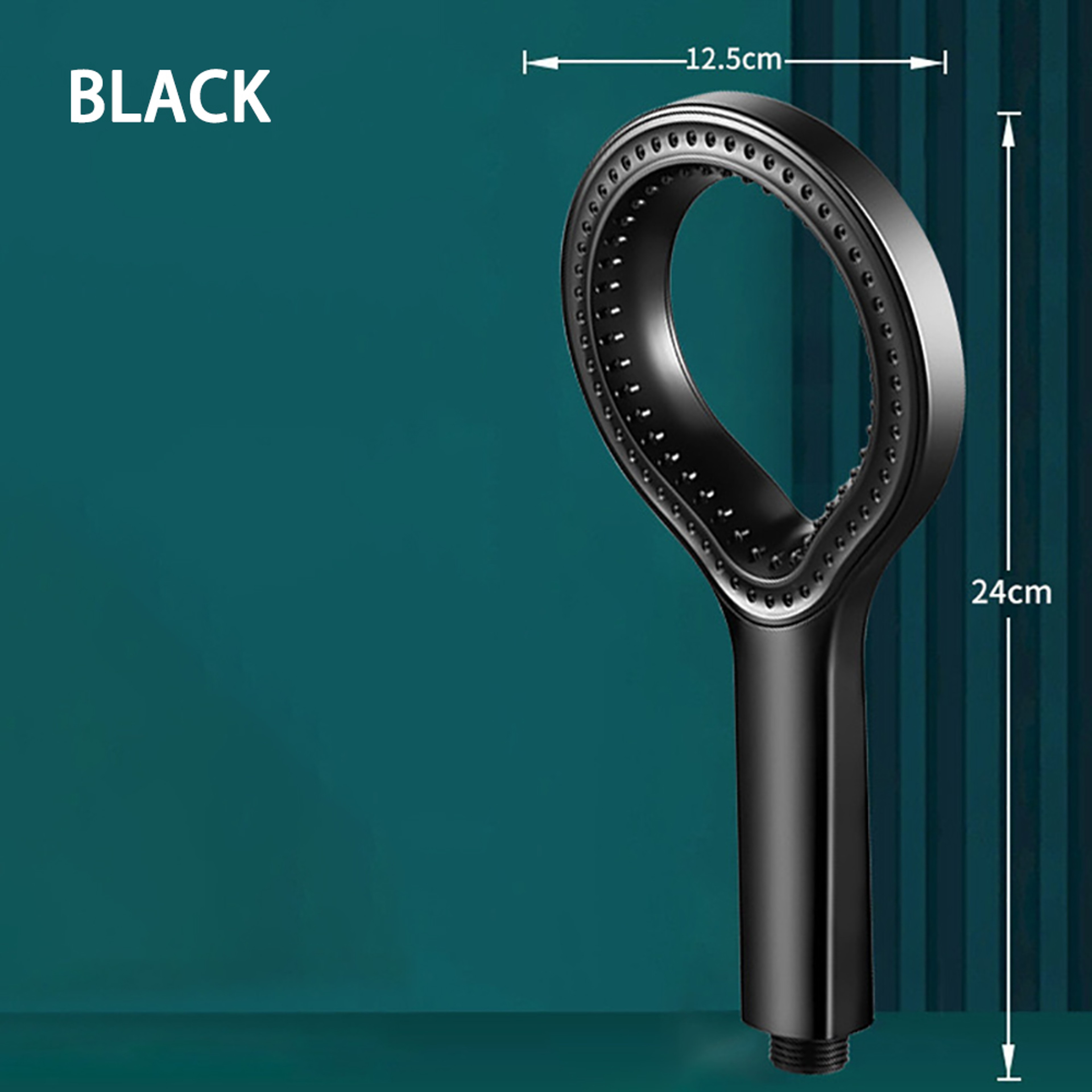 High Pressure Shower Head with Ring Design Handheld Rainfall Booster – view 9