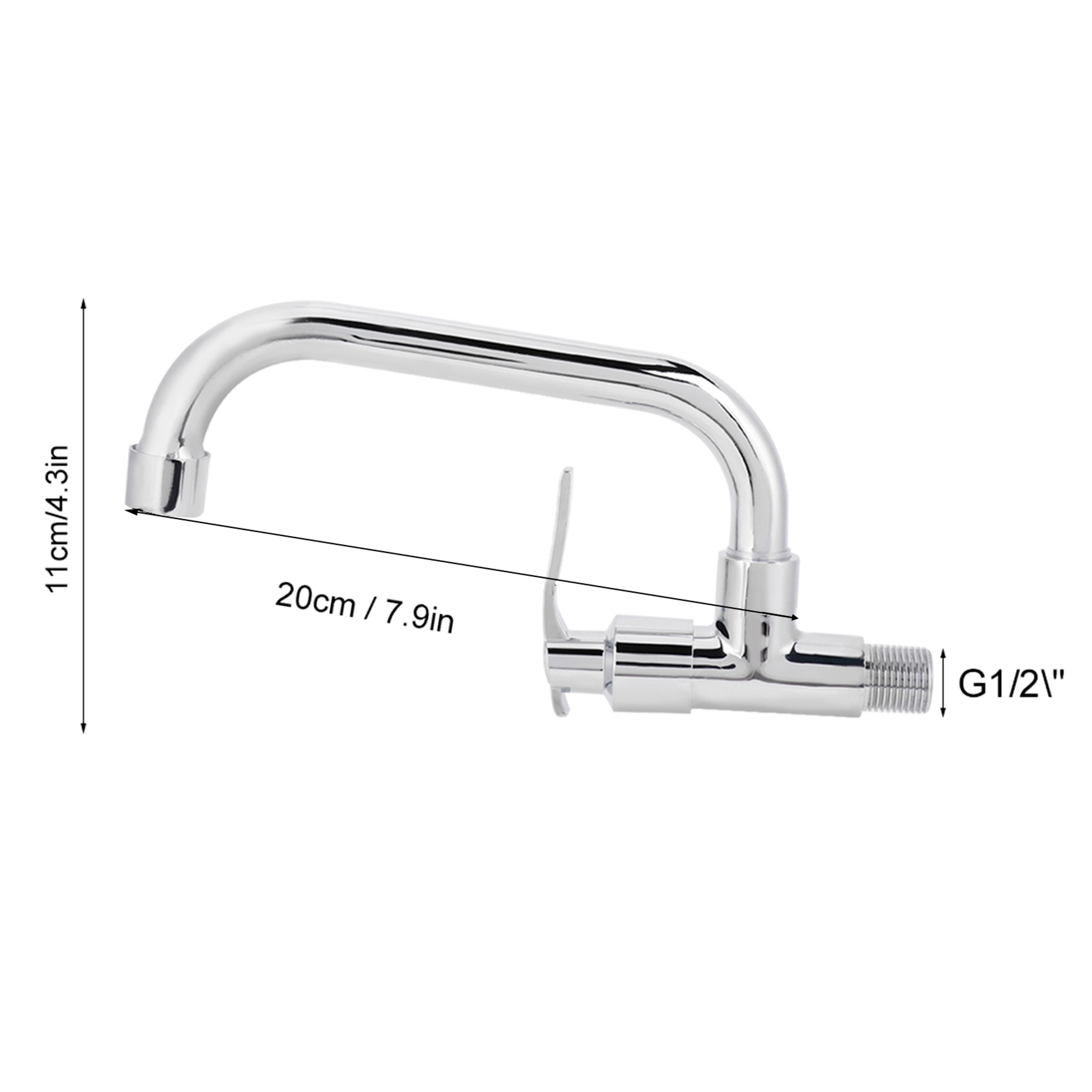 Wall Mounted Cold Water Faucet Kitchen Sink Tap Durable Space Saving Design 3