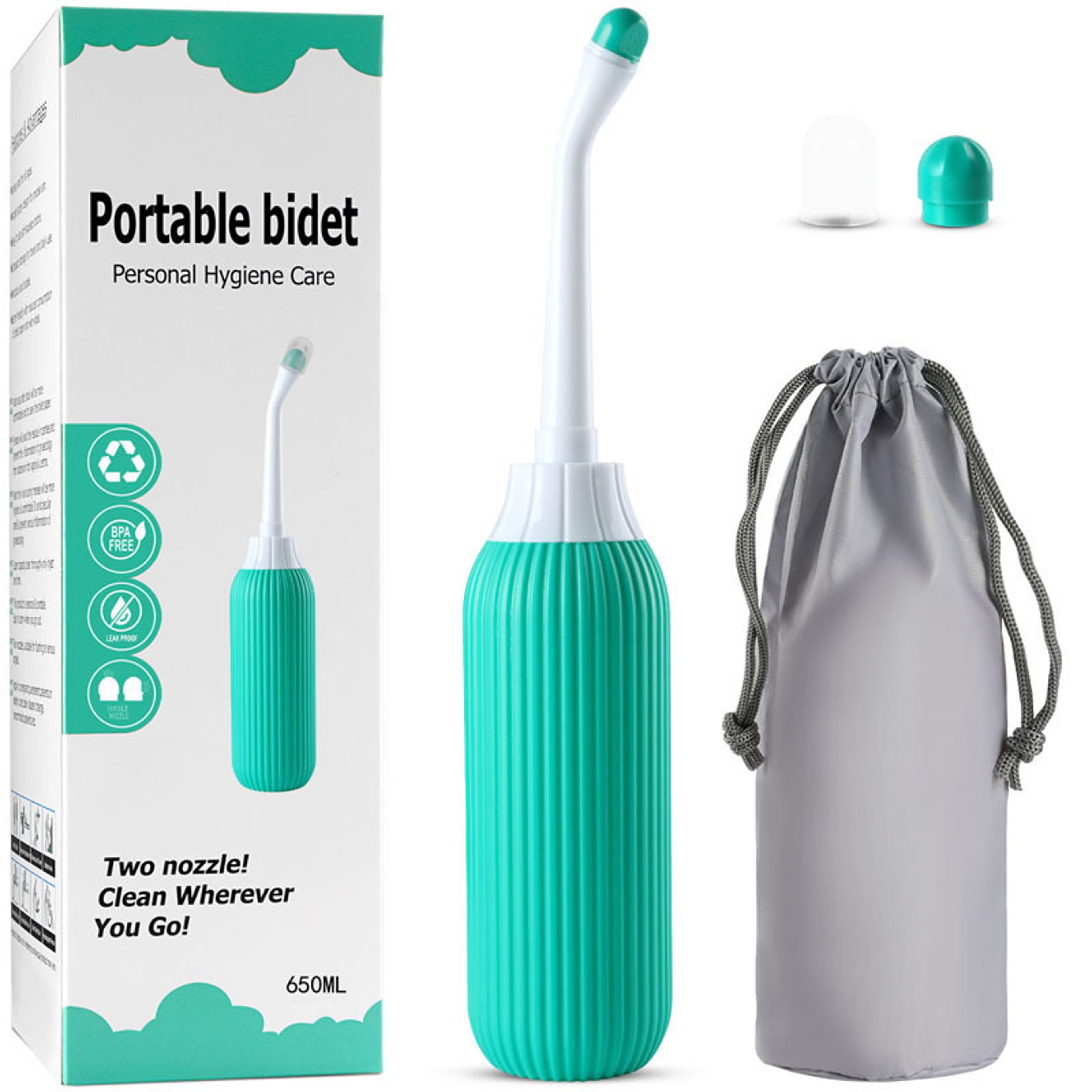 Portable Bidet Bottle Travel Hygiene Cleaner with Retractable Nozzle – view 2