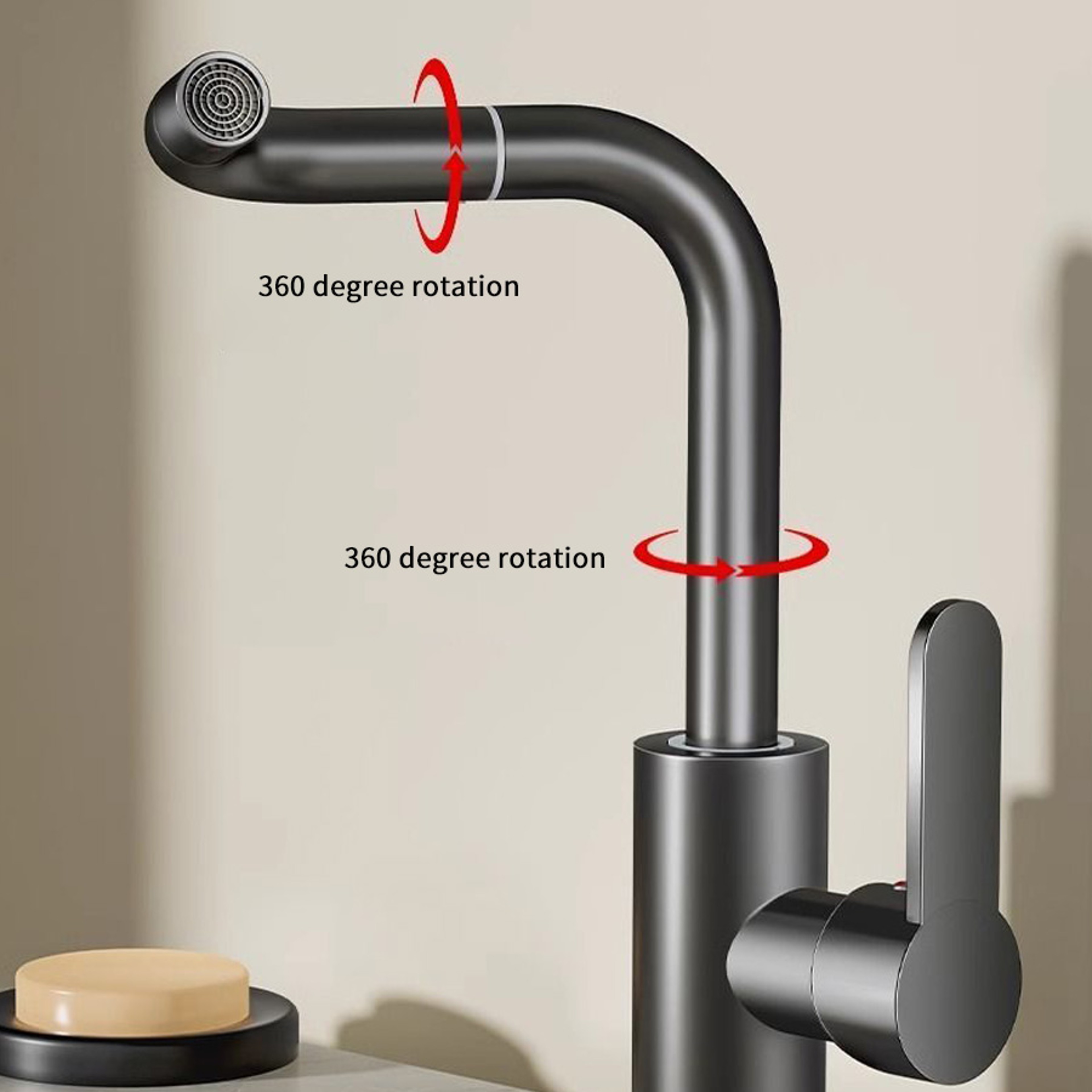 Rotating Dual Handle Kitchen & Bathroom Sink Mixer Tap – view 2