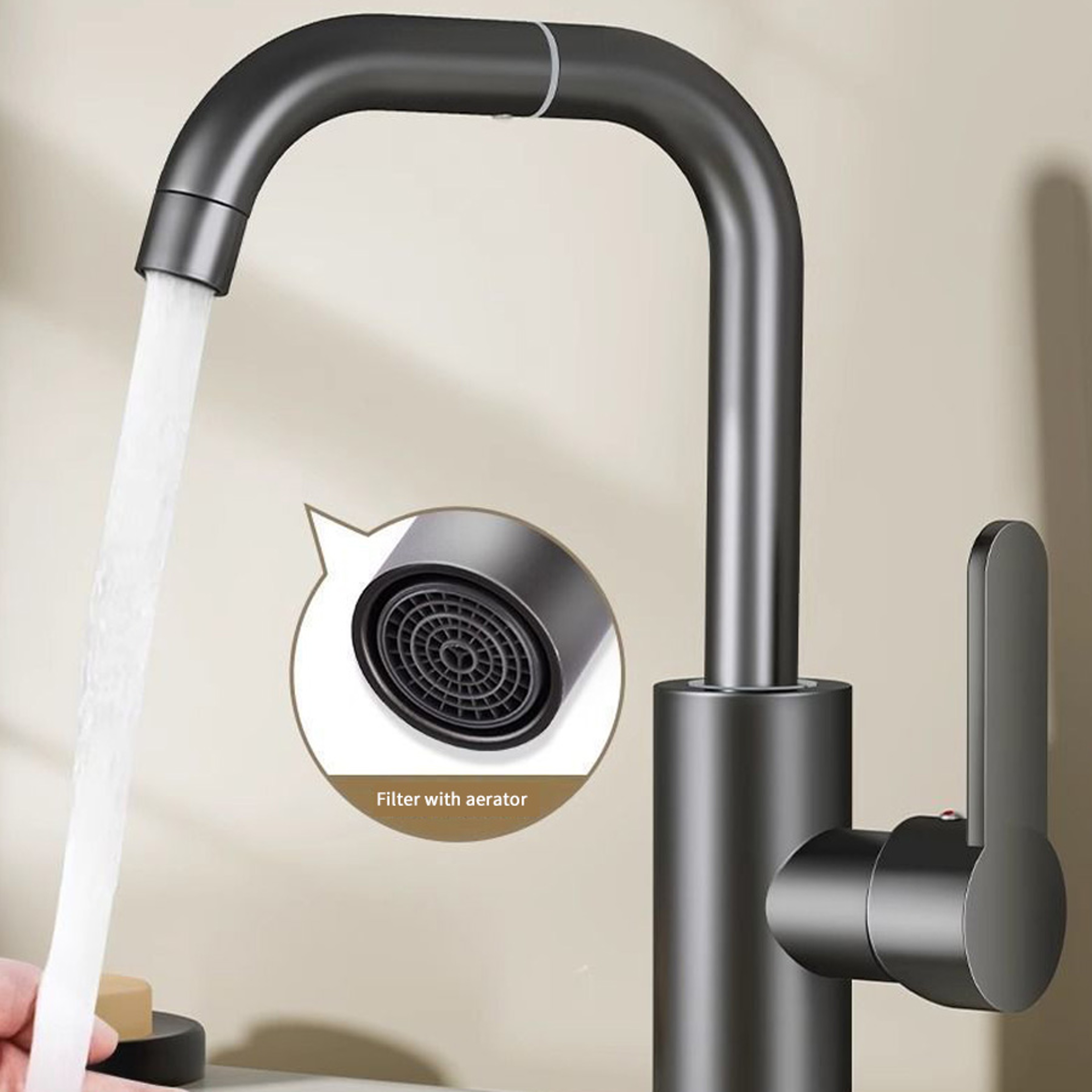 Rotating Dual Handle Kitchen & Bathroom Sink Mixer Tap – view 4