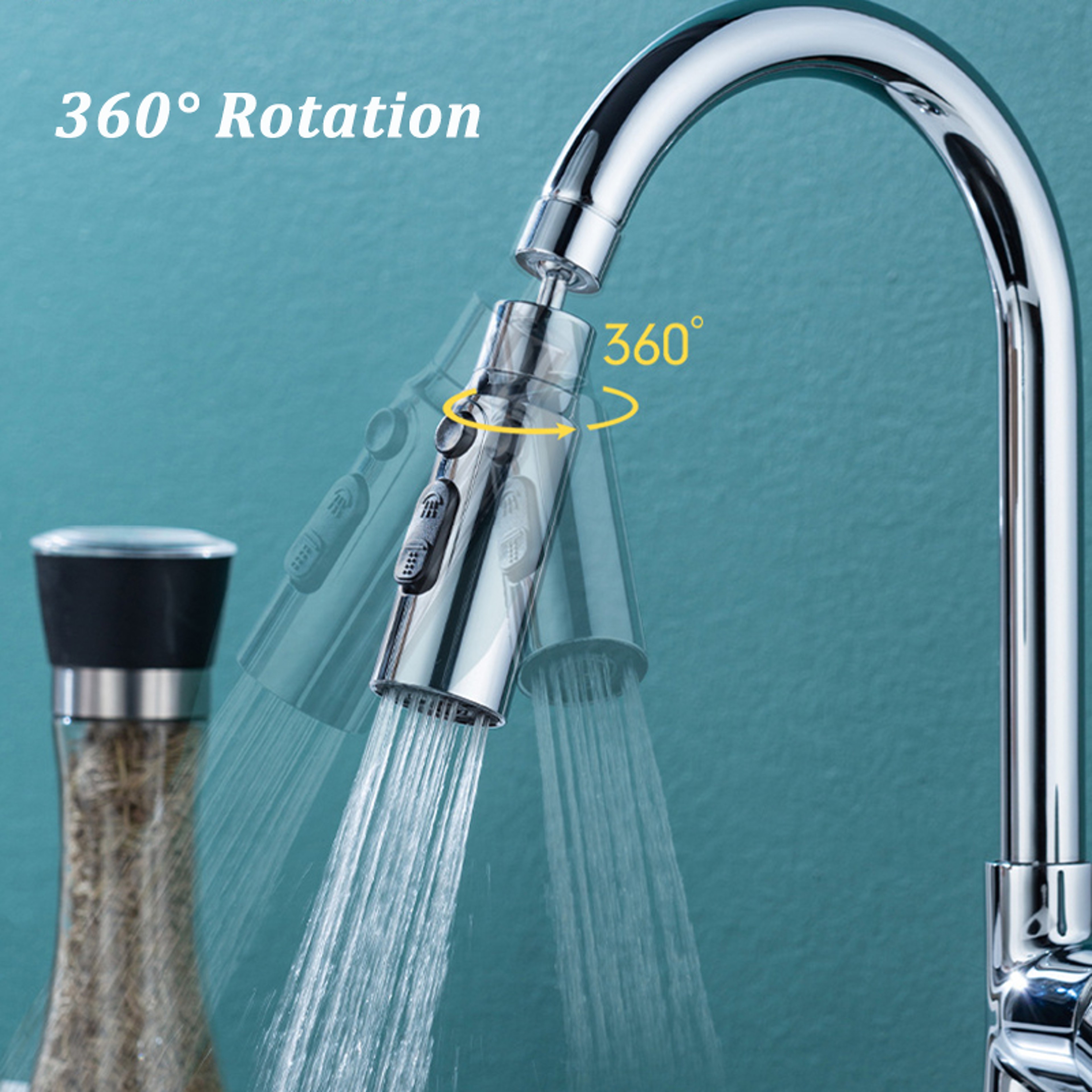 Mode Faucet Aerator Tap Extender with Anti Splash Water Saving Nozzle – view 5