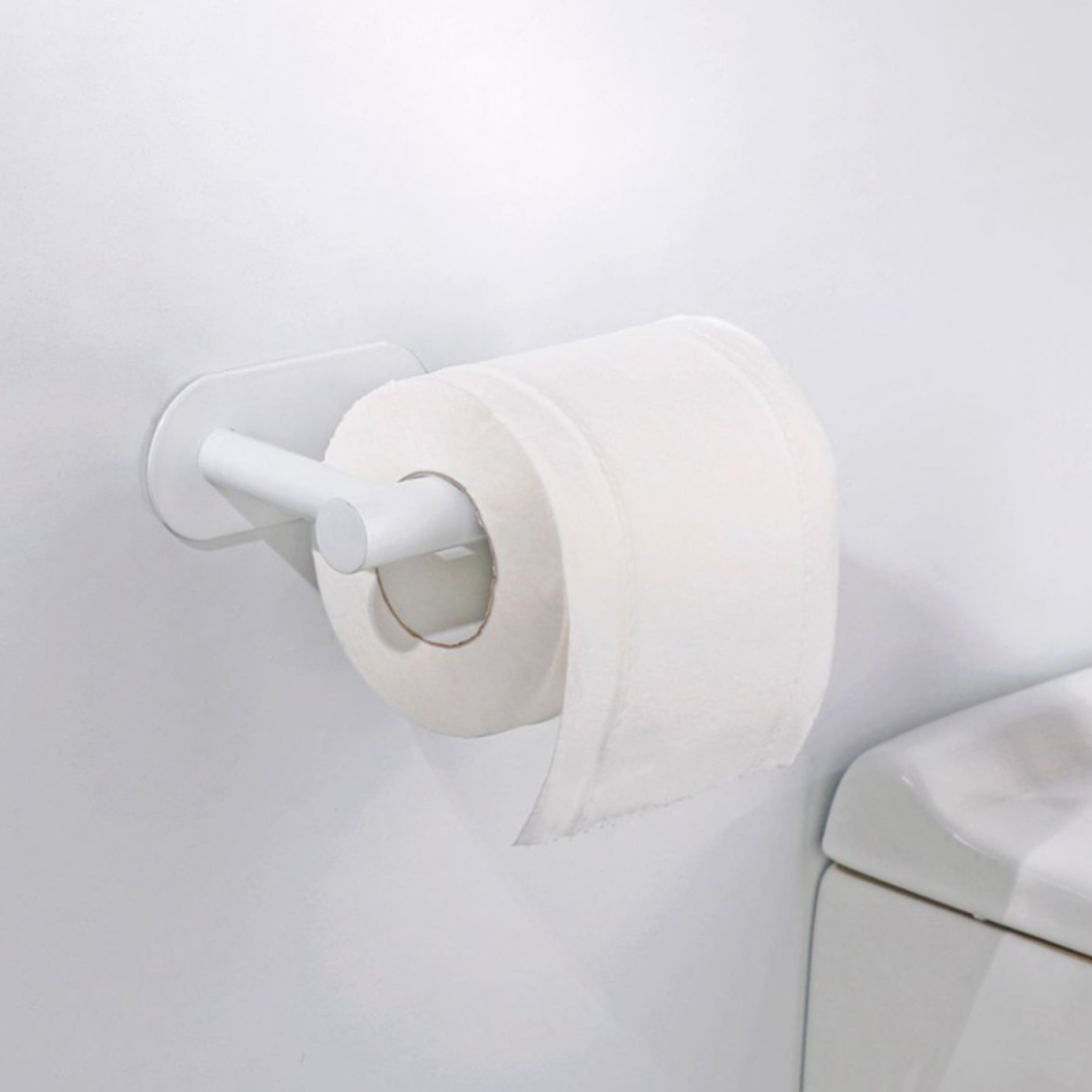 Adhesive Toilet Paper Holder Stainless Steel Wall Mounted Tissue Rack – view 2