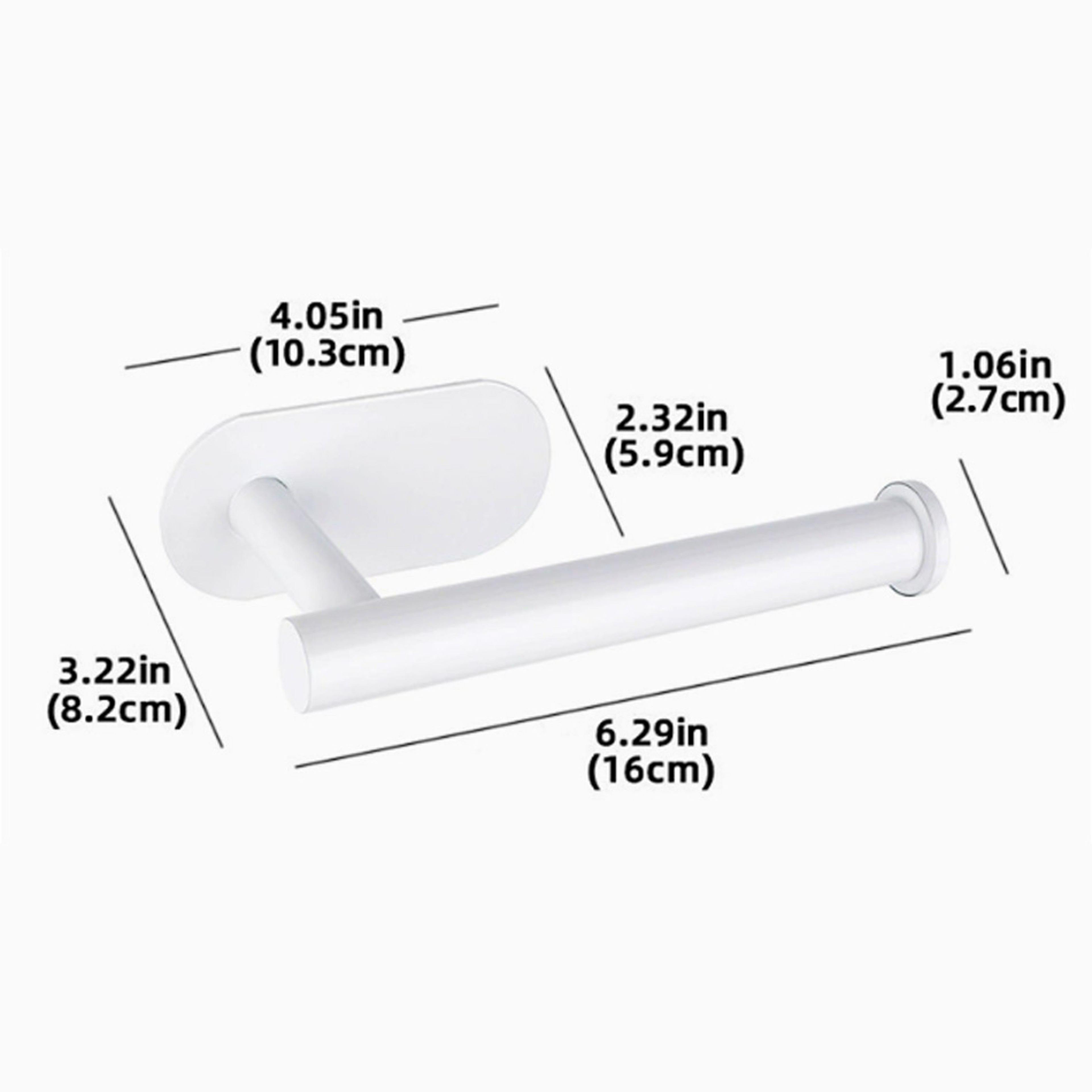Adhesive Toilet Paper Holder Stainless Steel Wall Mounted Tissue Rack – view 6