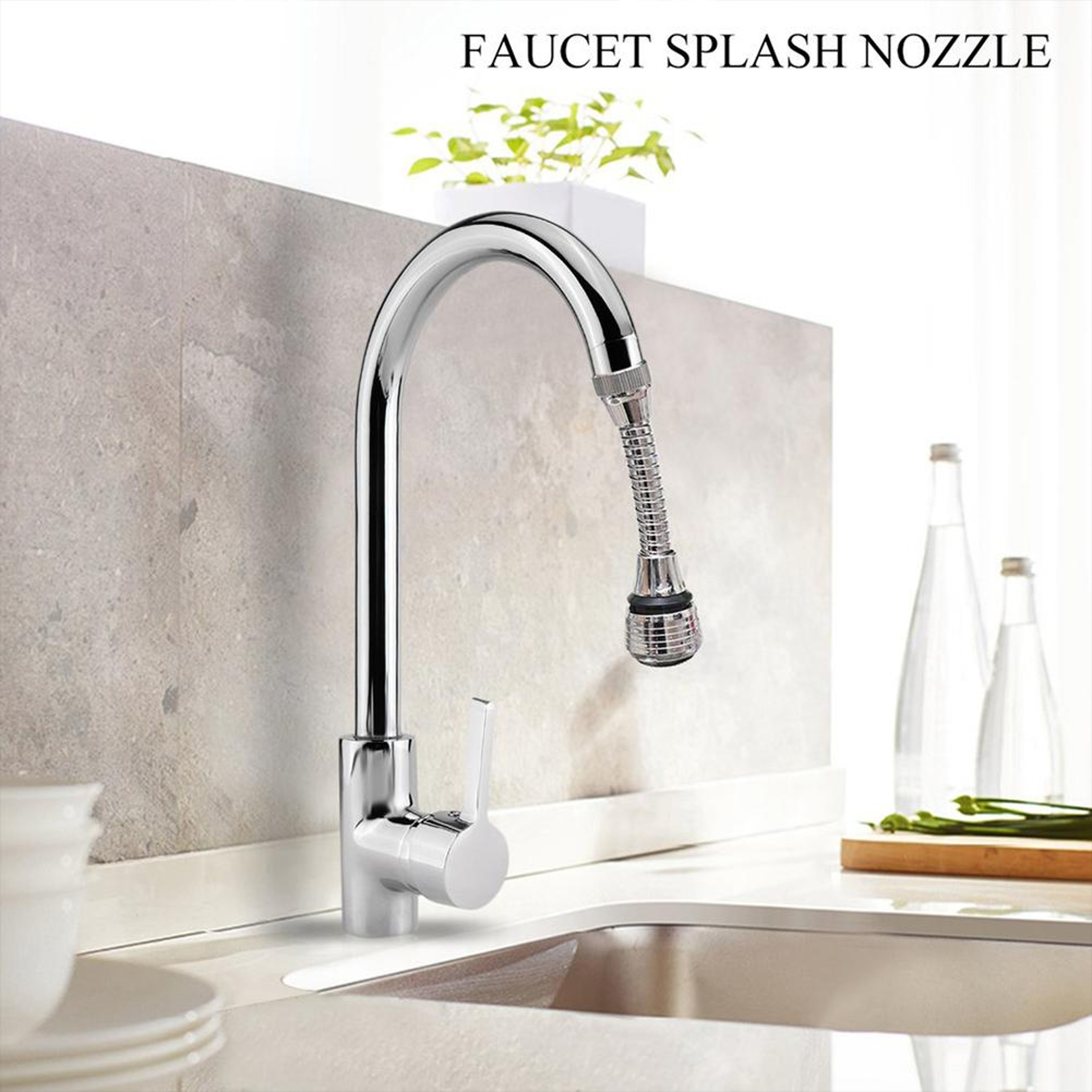 Swivel faucet aerator Flexible Kitchen Sink Sprayer Extension – view 4