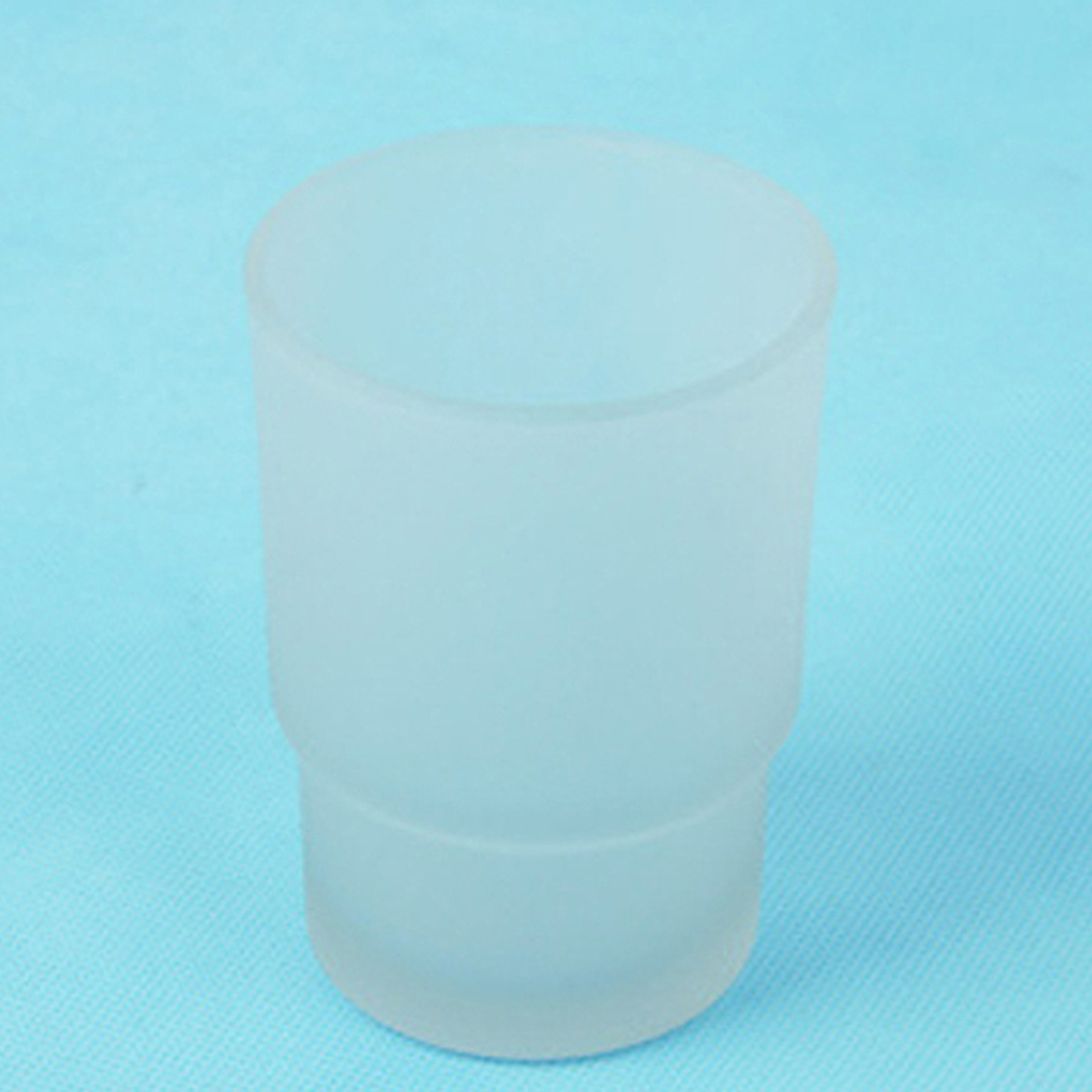 Modern Glass Toothbrush Holder Transparent Matte Bathroom Cup – view 7