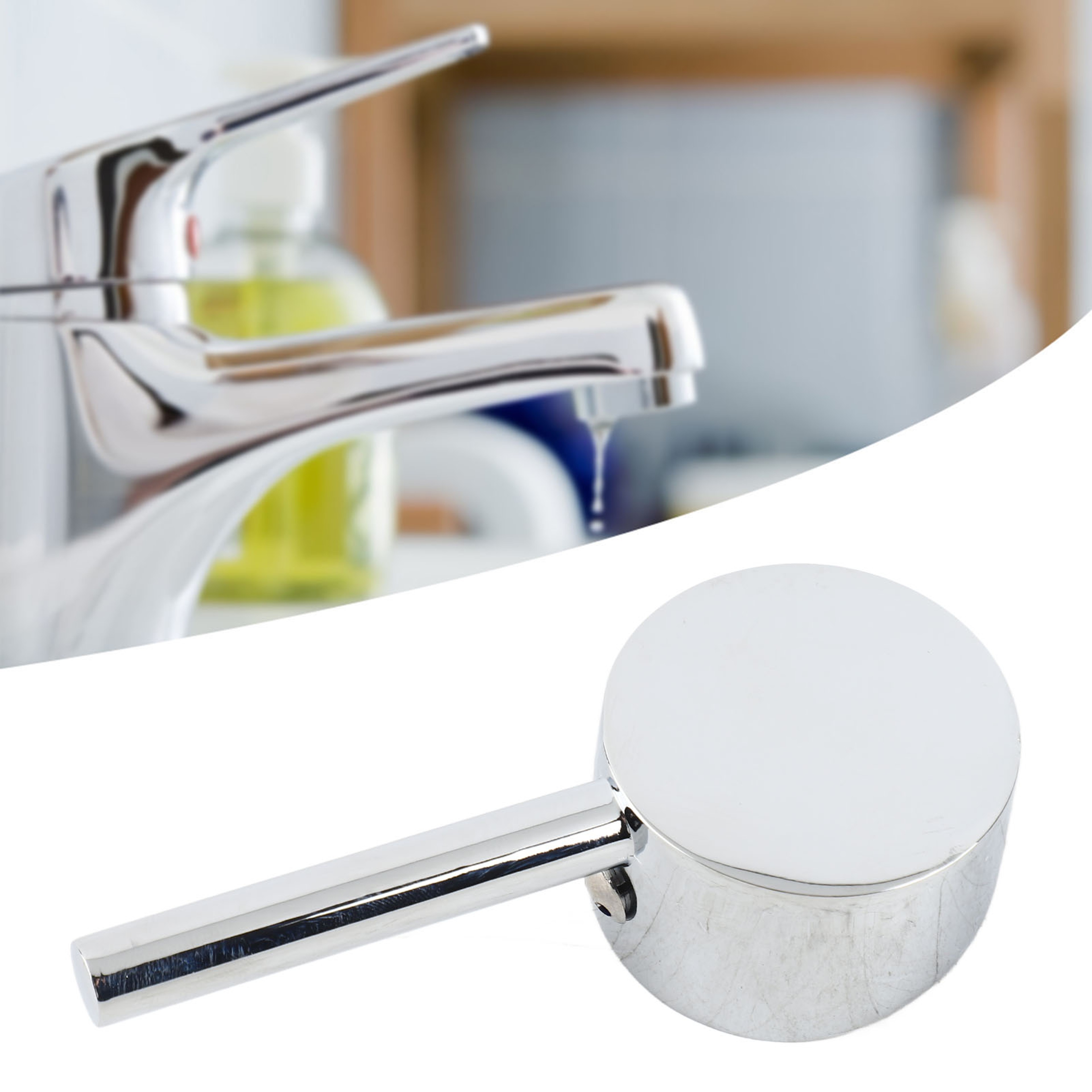 Zinc Alloy Bathroom Faucet Handle Replacement Lever for Sink Tap Repair – view 3