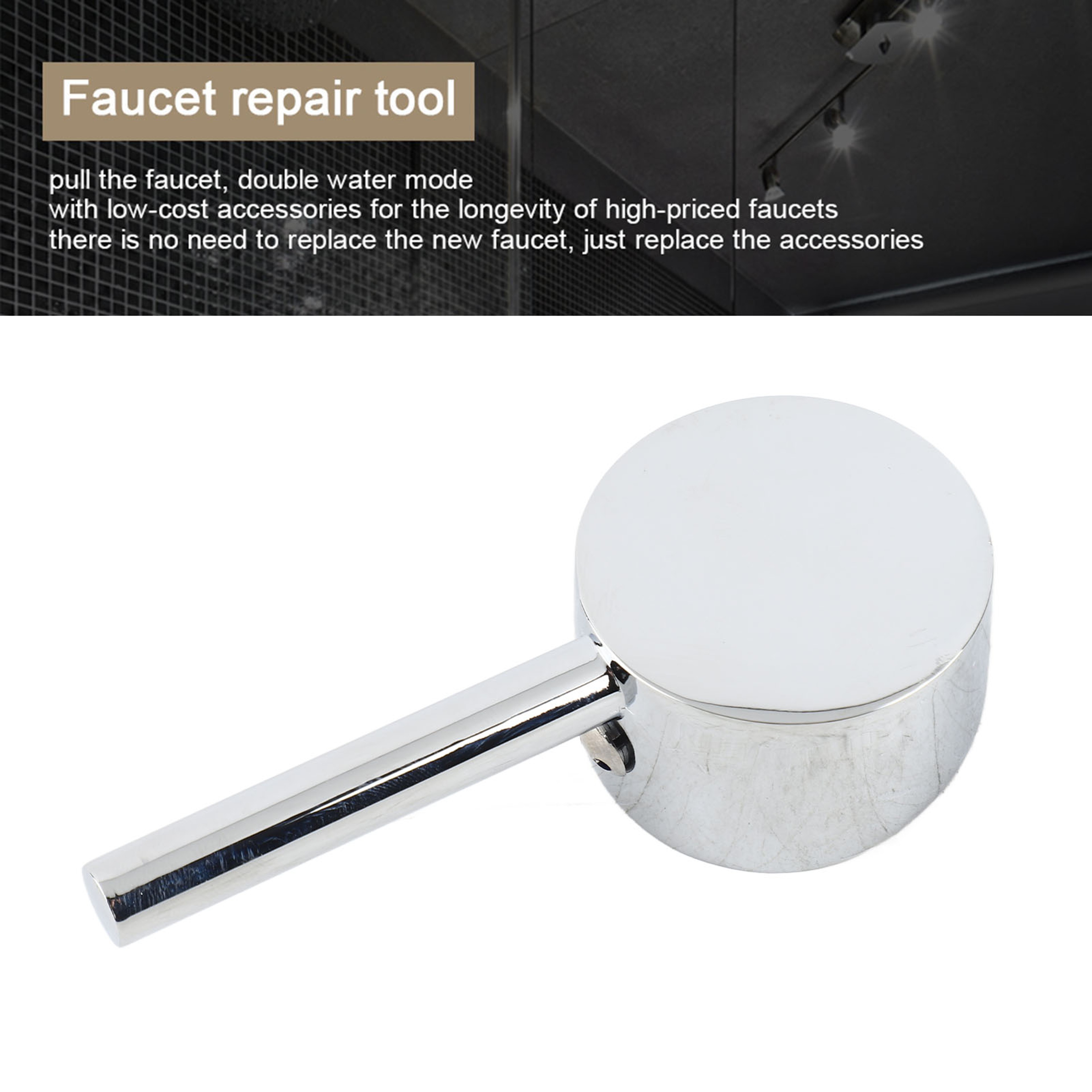 Zinc Alloy Bathroom Faucet Handle Replacement Lever for Sink Tap Repair – view 6