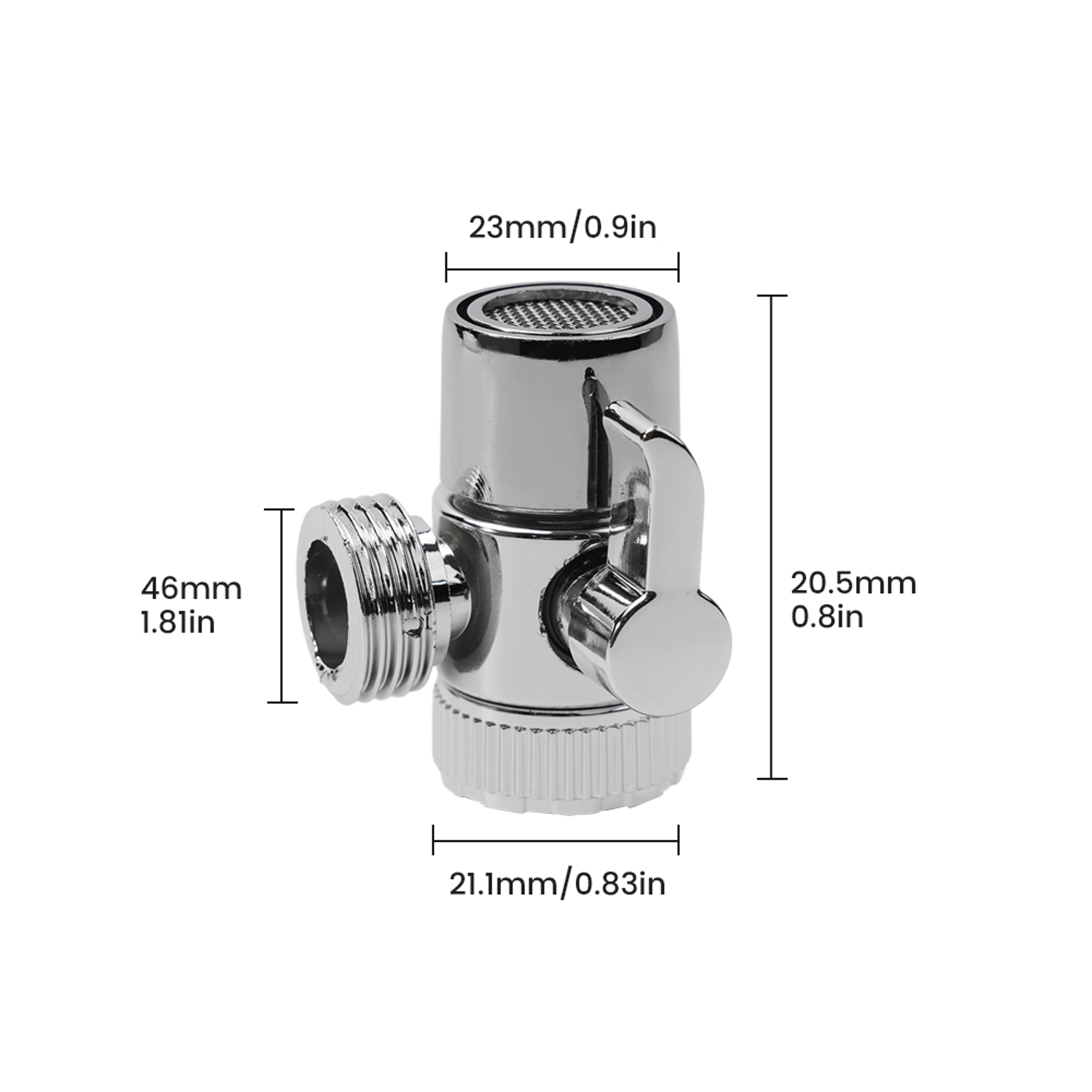 Way Faucet Diverter Valve Adapter for Kitchen Sink Hose Connector – view 3