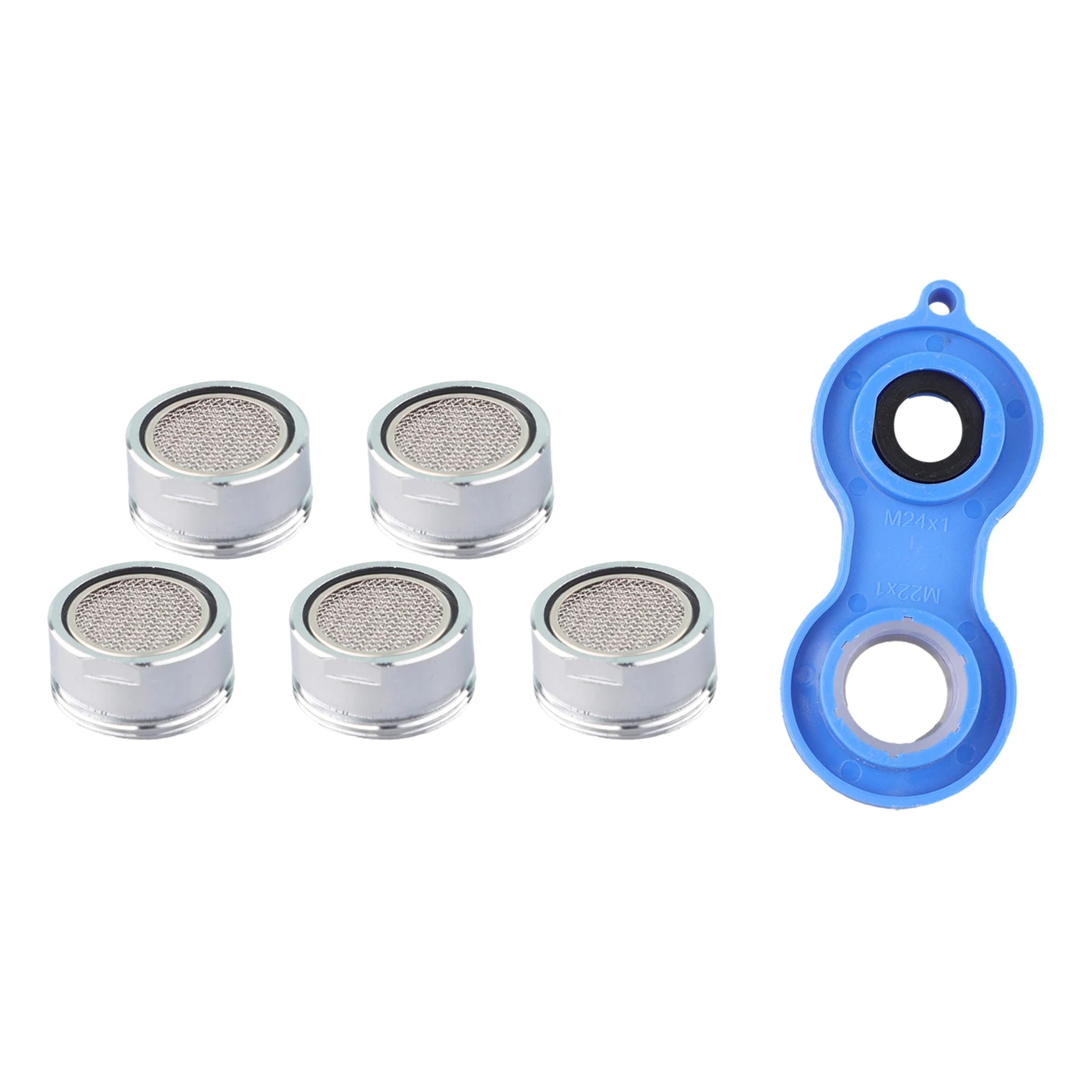 Piece Faucet Aerator Set with Wrench Water Saving Tap Filter Replacement Kit – view 4