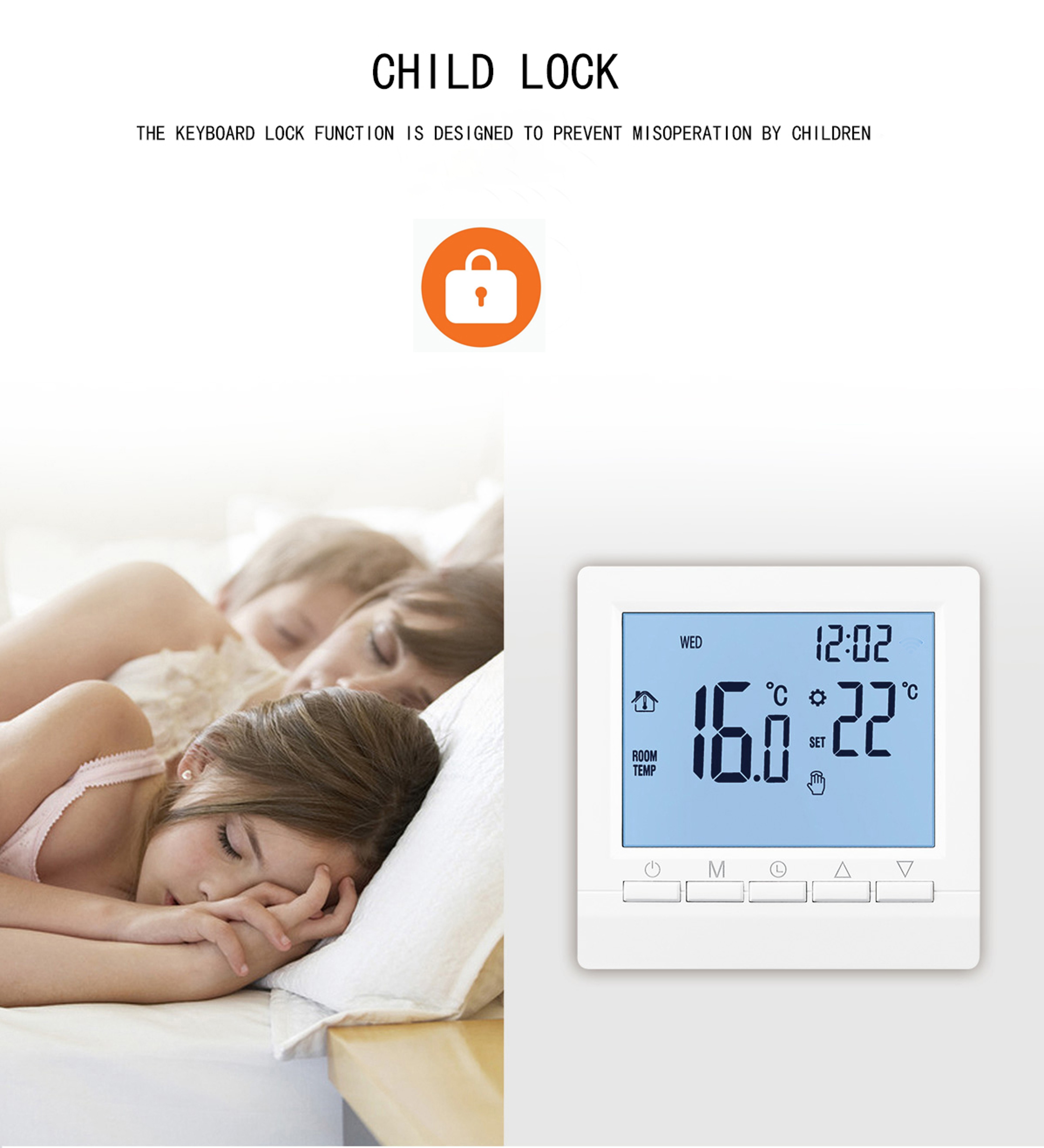 Smart Programmable Thermostat for Gas Boilers with Digital Room Control – view 3