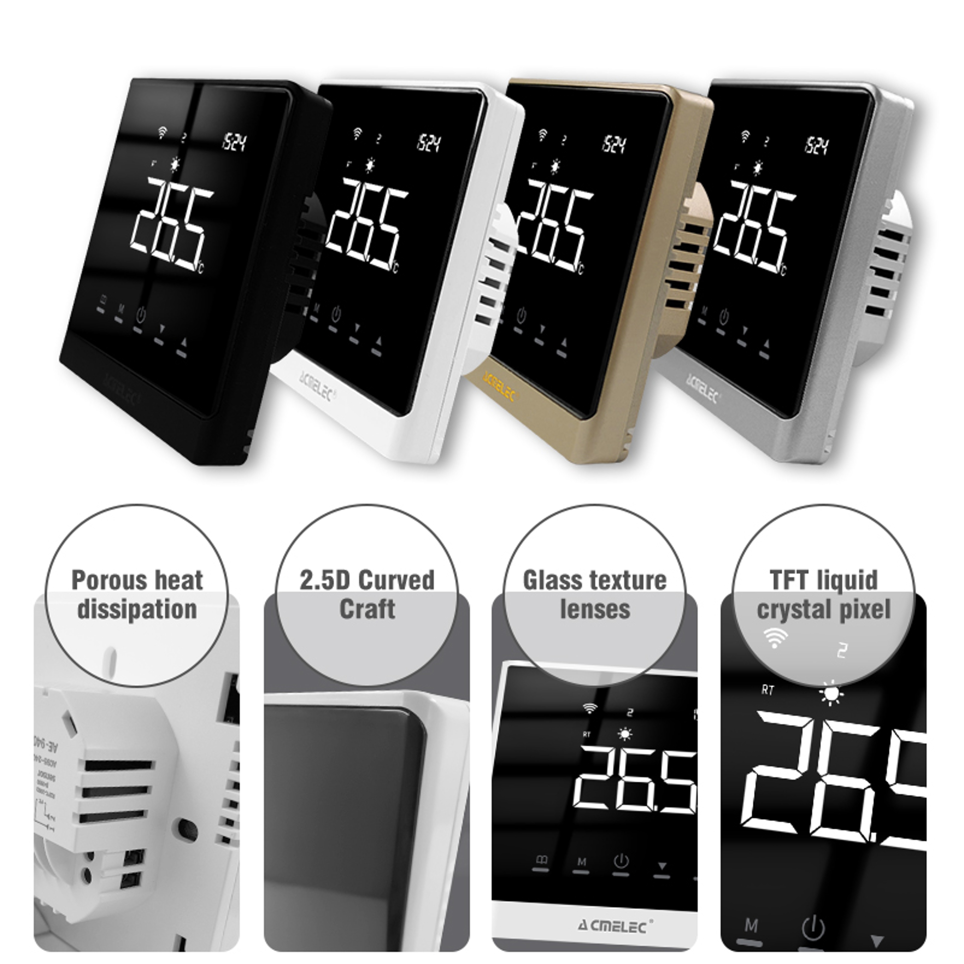Smart WiFi Floor Heating Thermostat with Sensor Tuya Programmable Temperature Controller – view 3