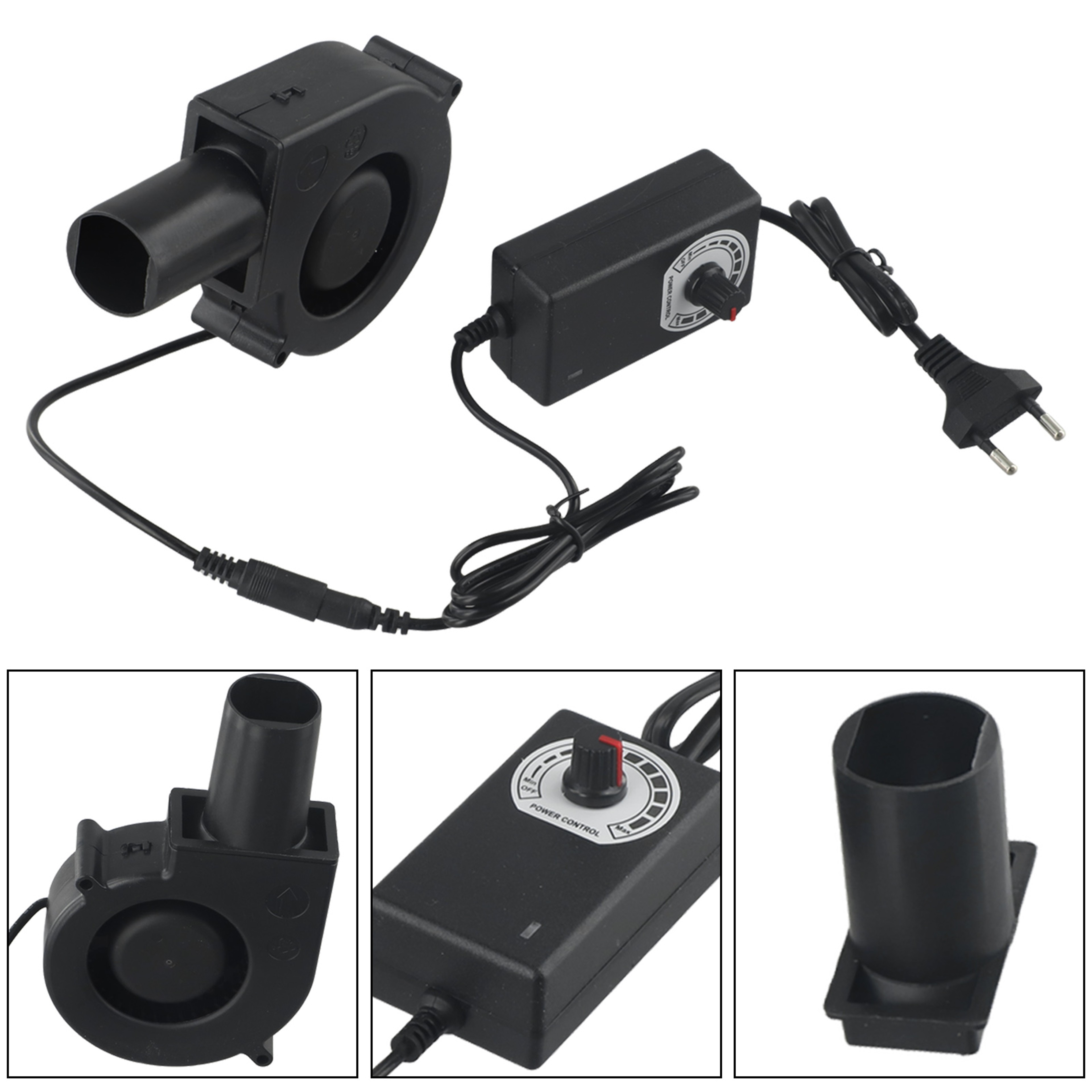Adjustable Speed BBQ Blower Fan 97mm Portable Ventilation Cooling Fan For Grill Heater And Cabinet  0