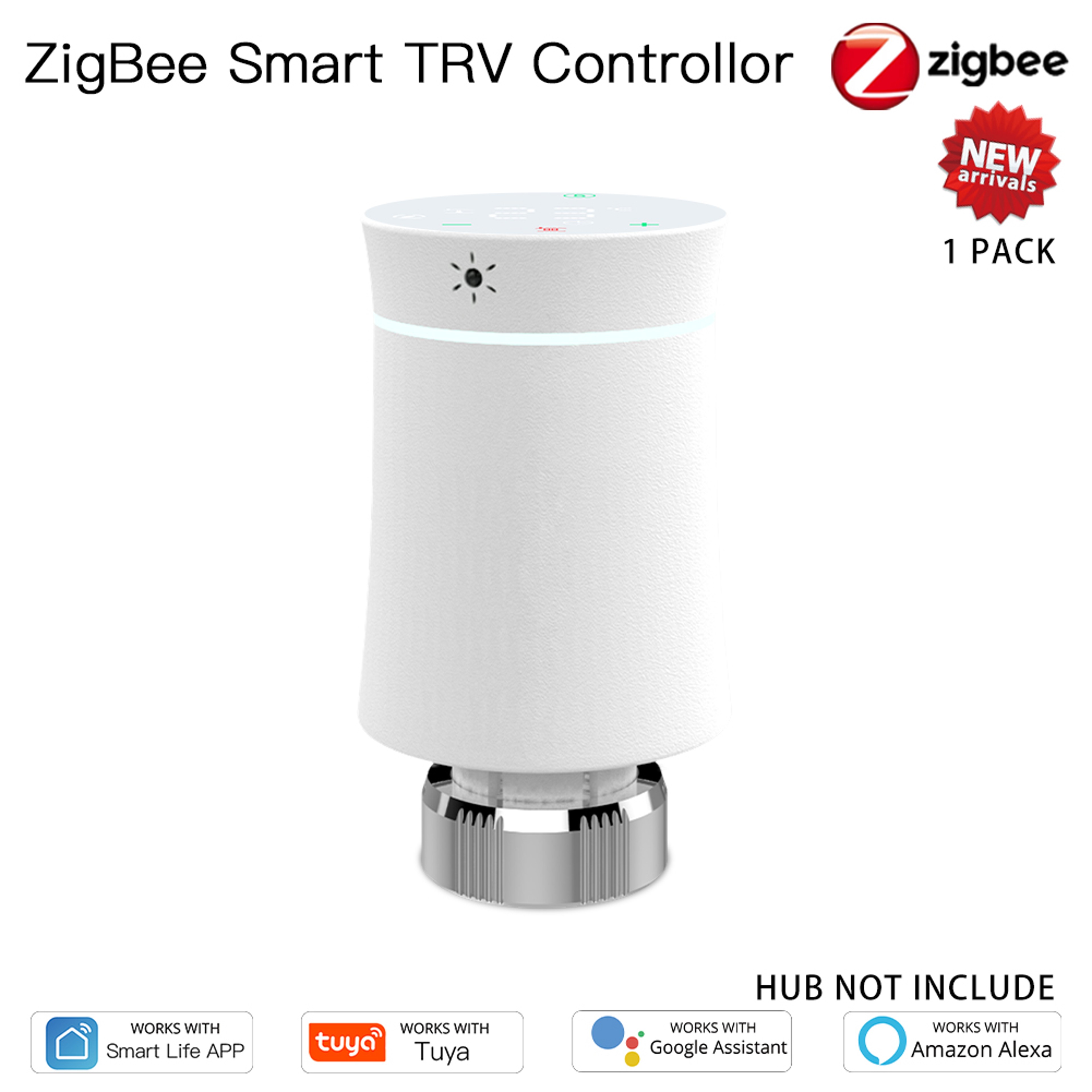 MOES Smart Radiator Thermostat ZigBee TRV Valve with Alexa Voice Control & Programmable Heating – view 7