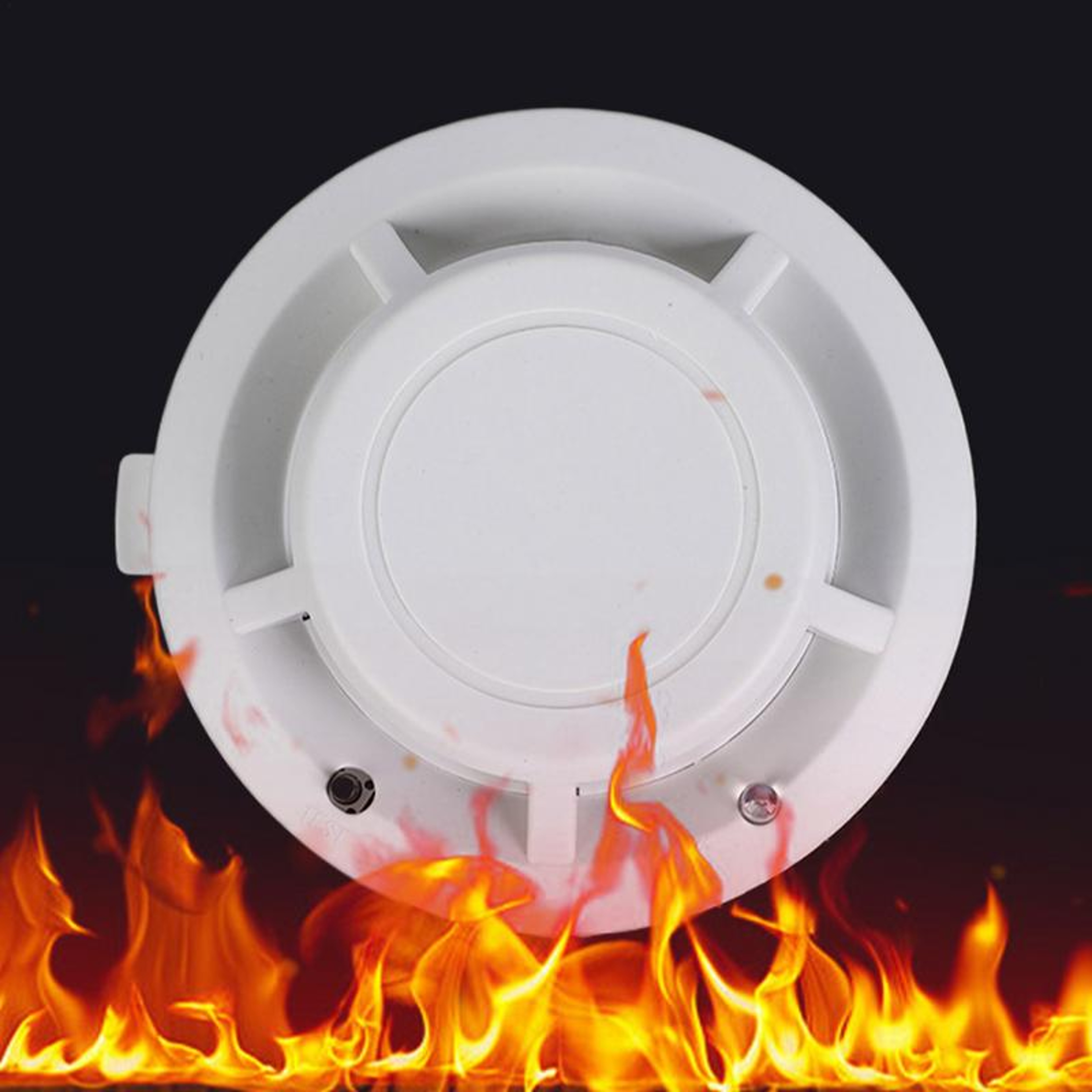 Wireless Smoke Detector Interconnected Photoelectric Fire Alarm Battery Operated – view 2