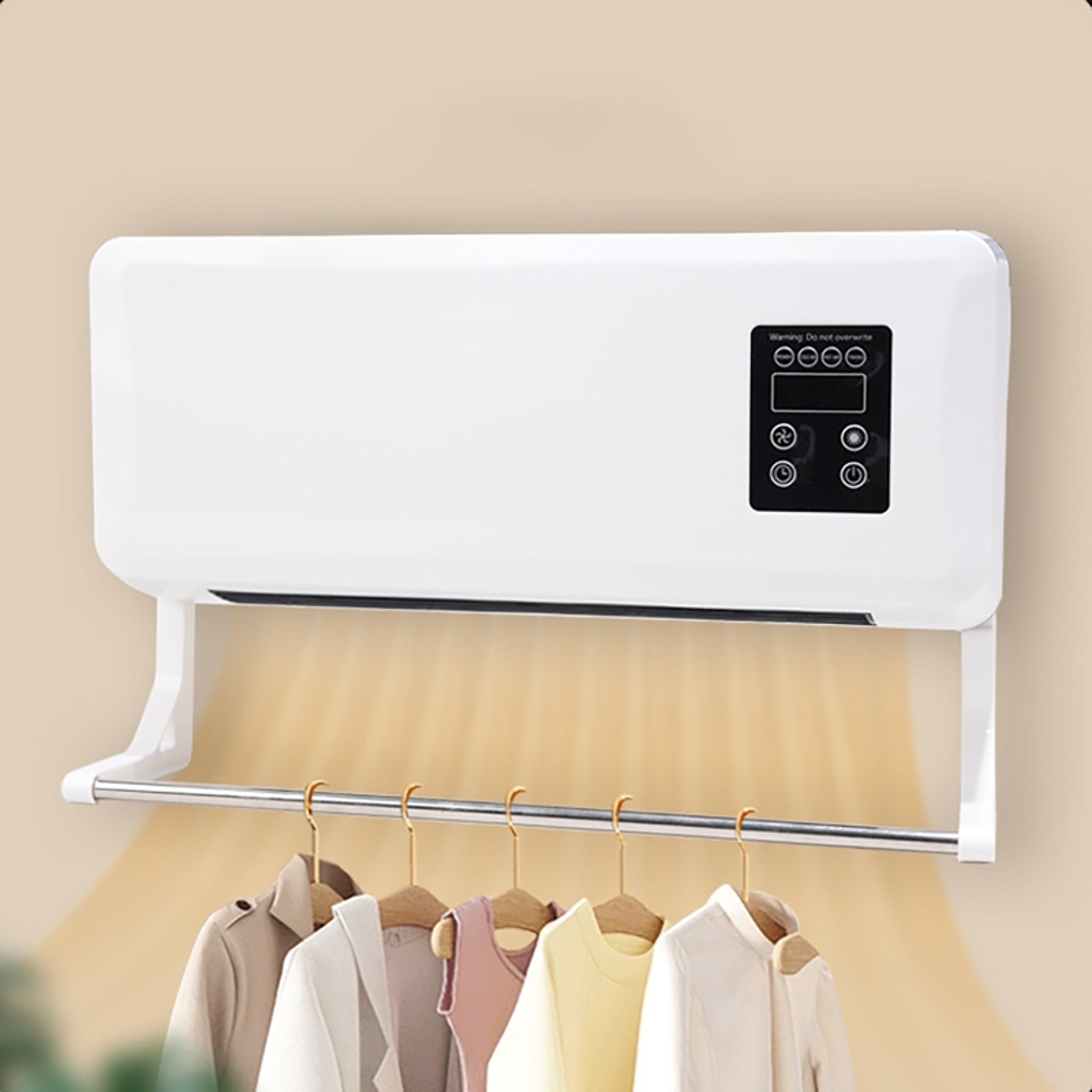Smart Wall Mounted Portable Heater with Remote Fast Heating Electric Fan Heater for Bedroom Bathroom – view 1